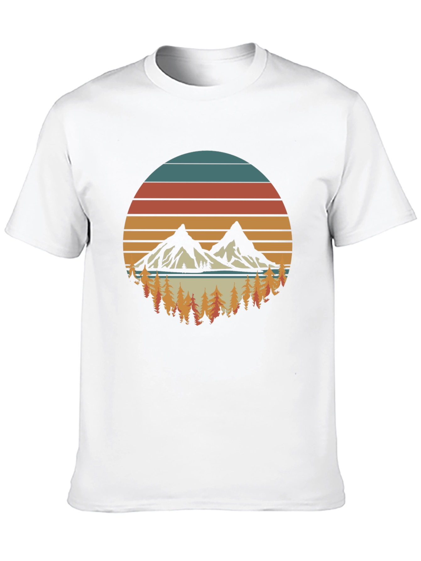 Retro Mountain Sunset Graphic T-Shirt