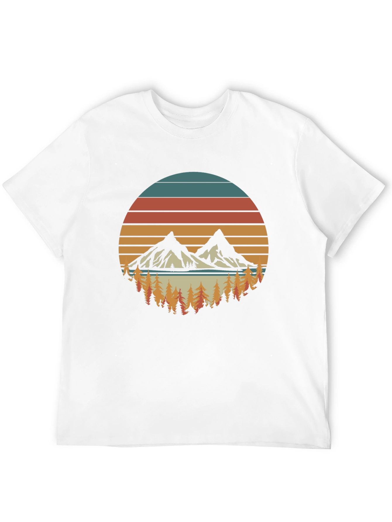 Retro Mountain Sunset Graphic T-Shirt
