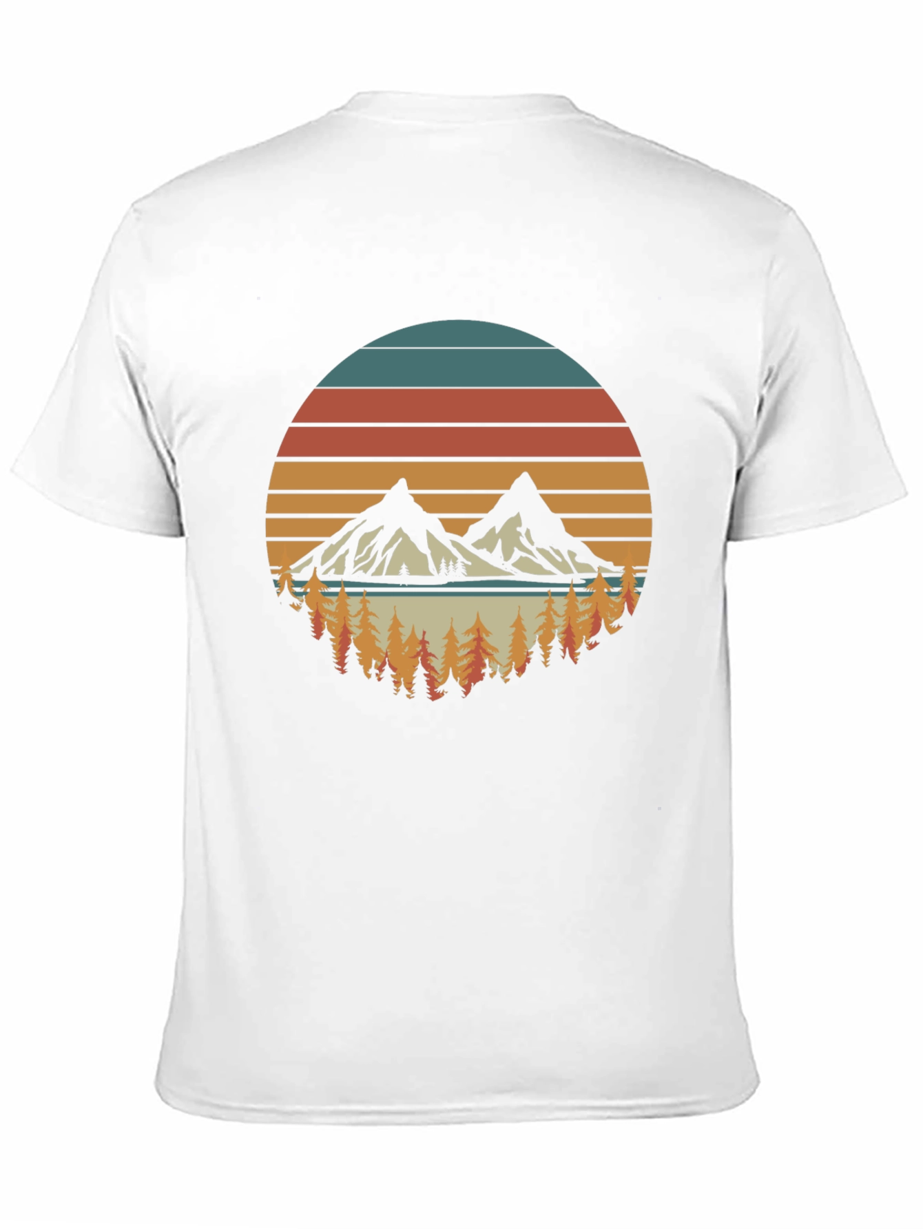 Retro Mountain Sunset Graphic T-Shirt