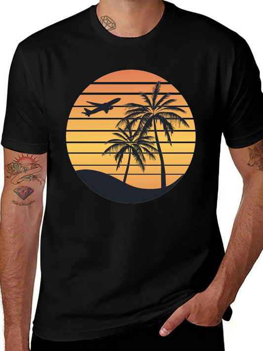 Tropical Sunset Graphic Tee - Island Vibes