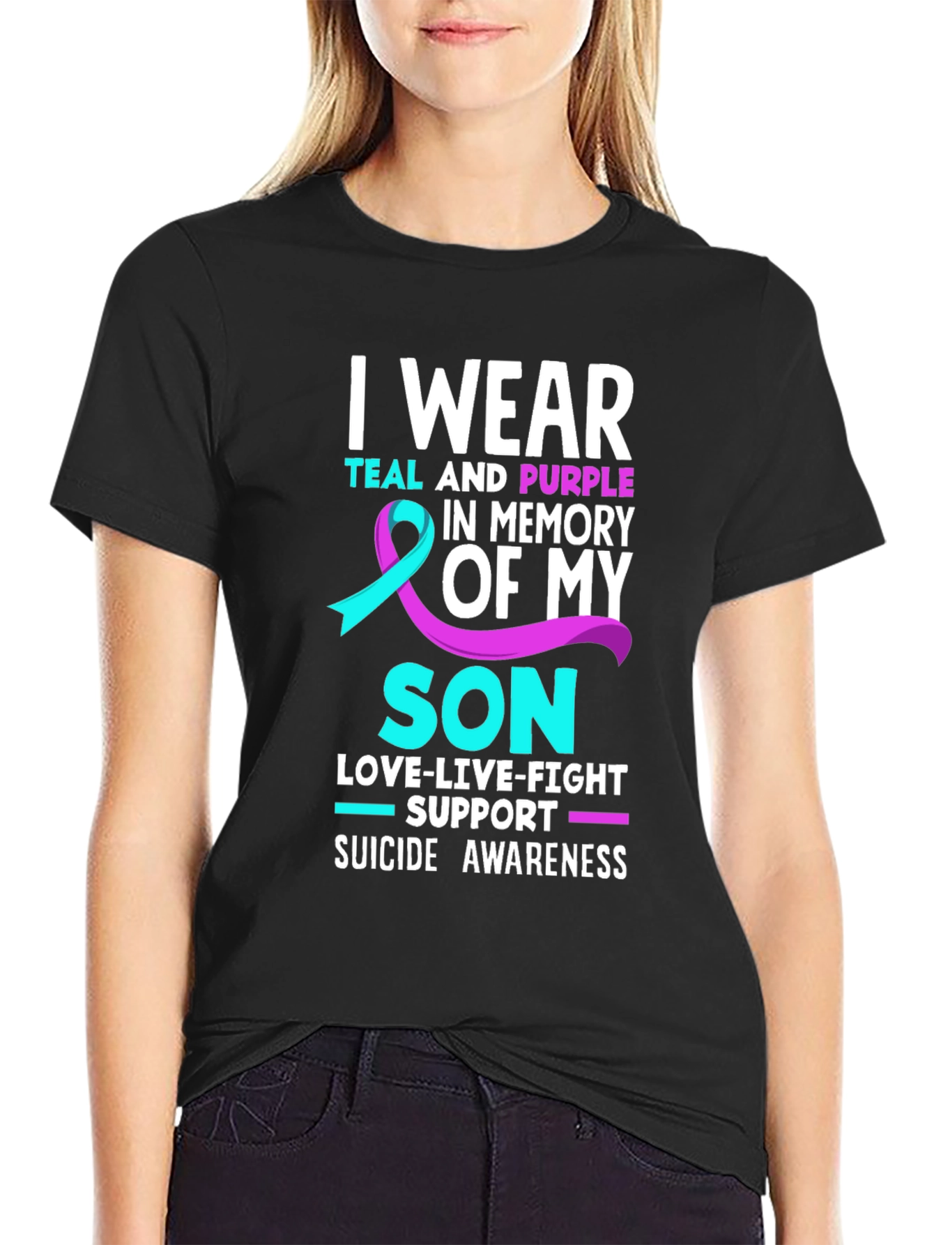 Teal and Purple Suicide Awareness T-Shirt