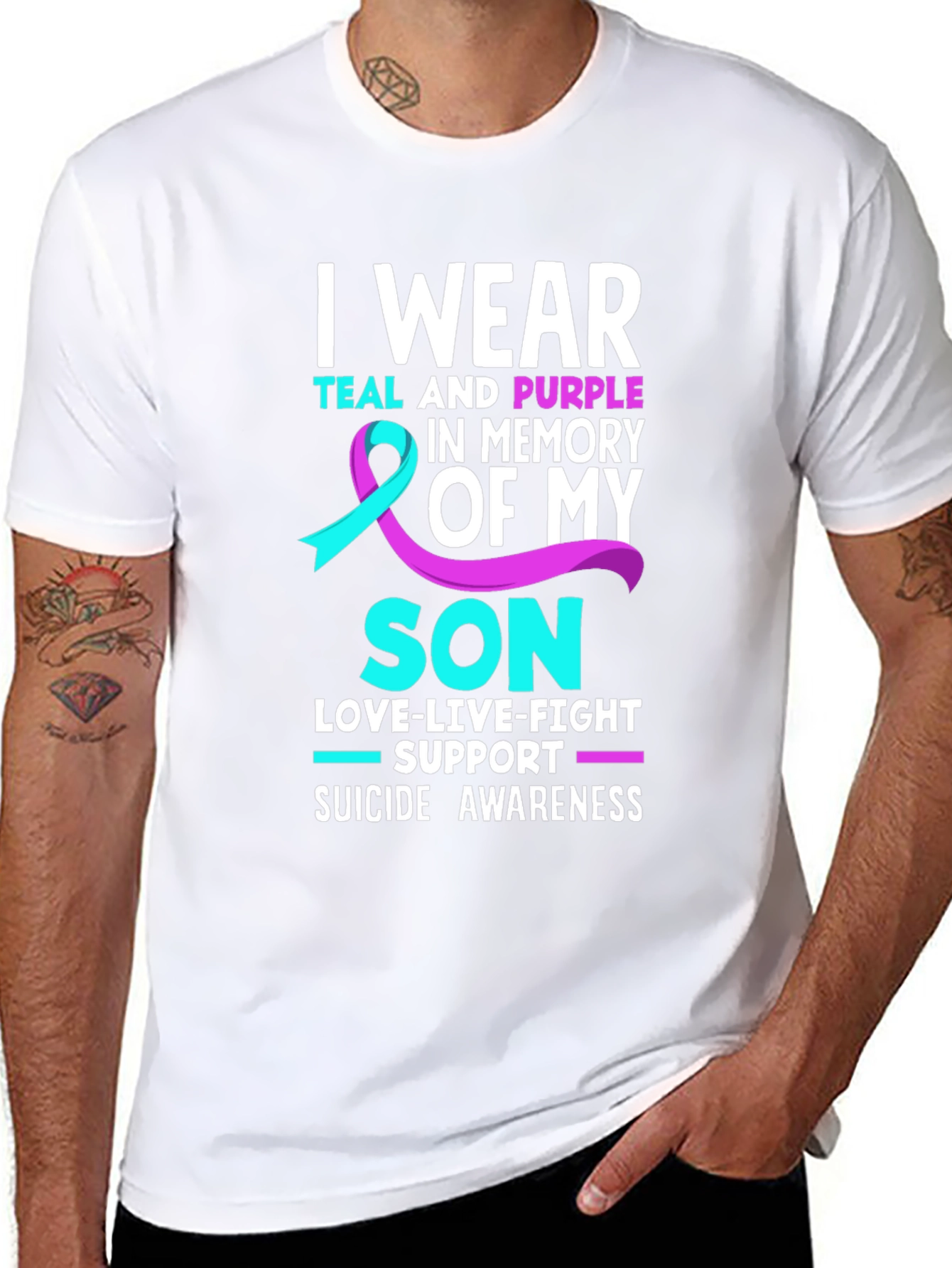 Teal and Purple Suicide Awareness T-Shirt