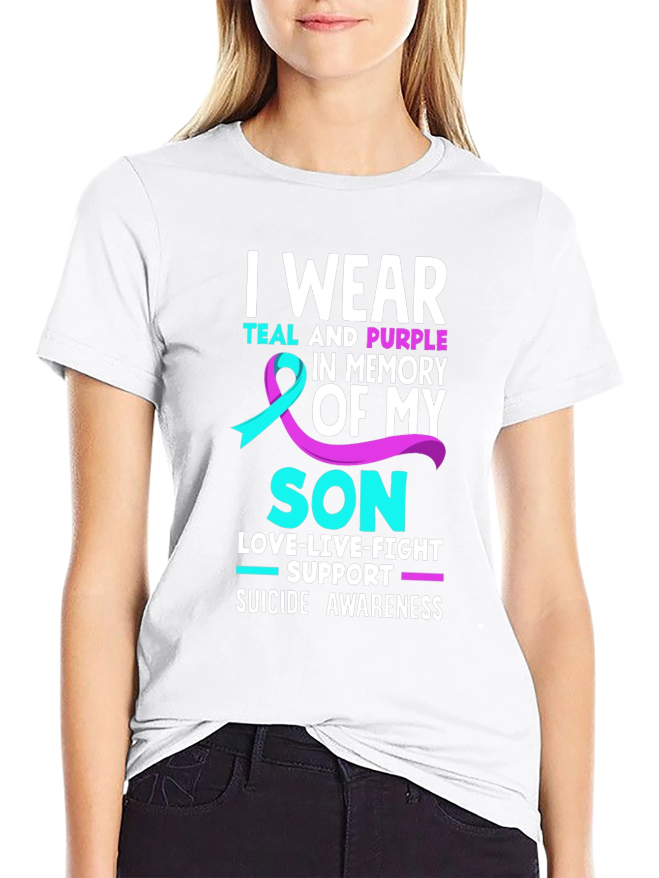 Teal and Purple Suicide Awareness T-Shirt