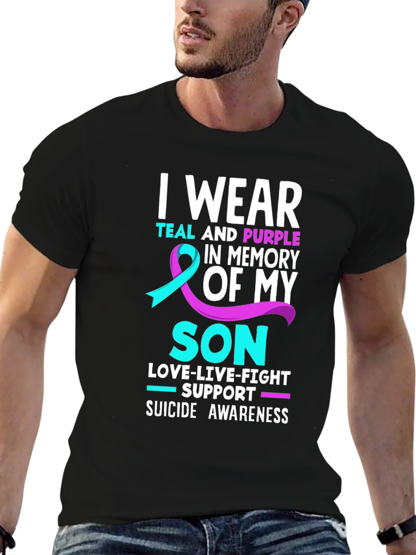 Teal and Purple Suicide Awareness T-Shirt