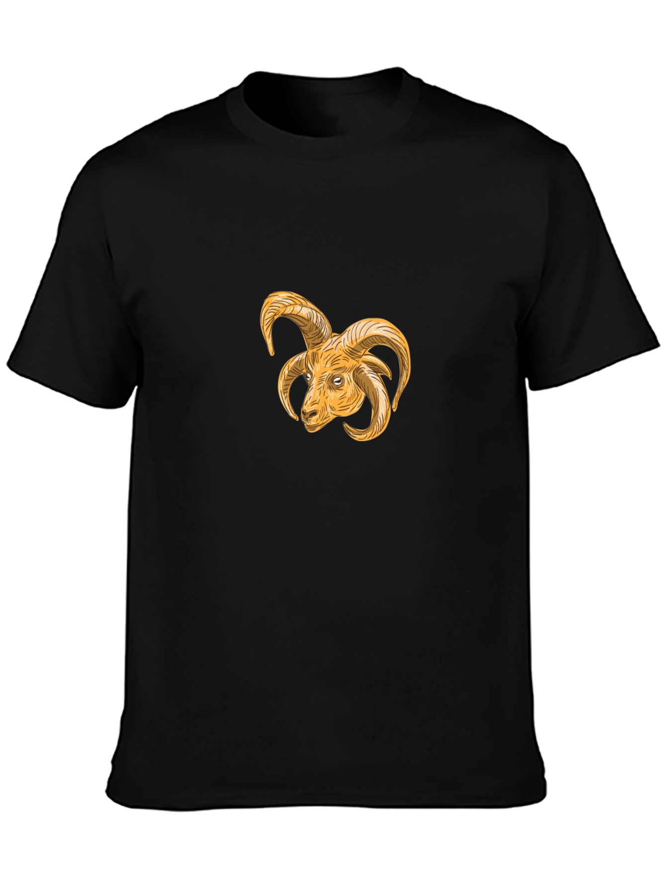 Ram Head Graphic Black T-Shirt
