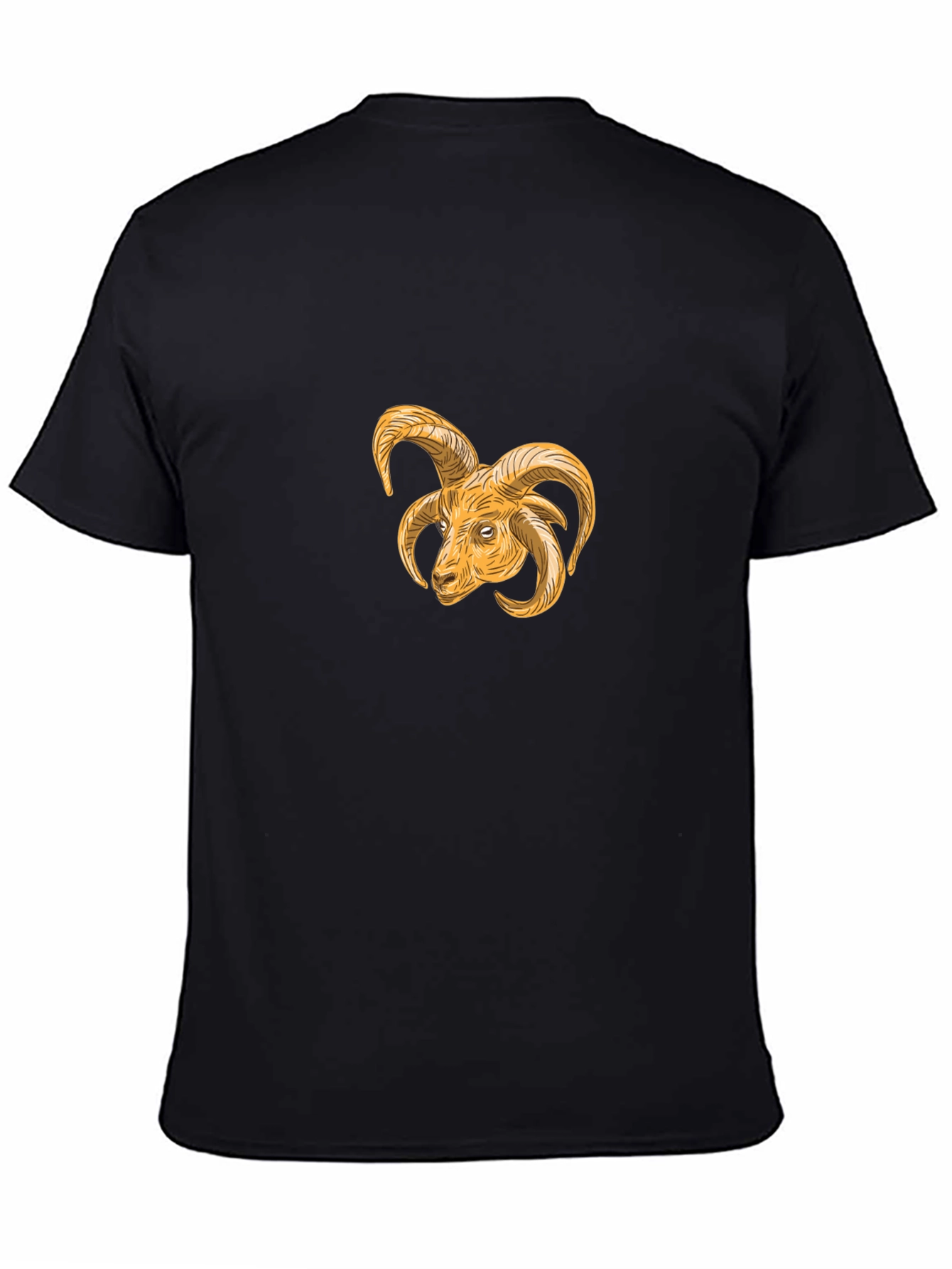 Ram Head Graphic Black T-Shirt