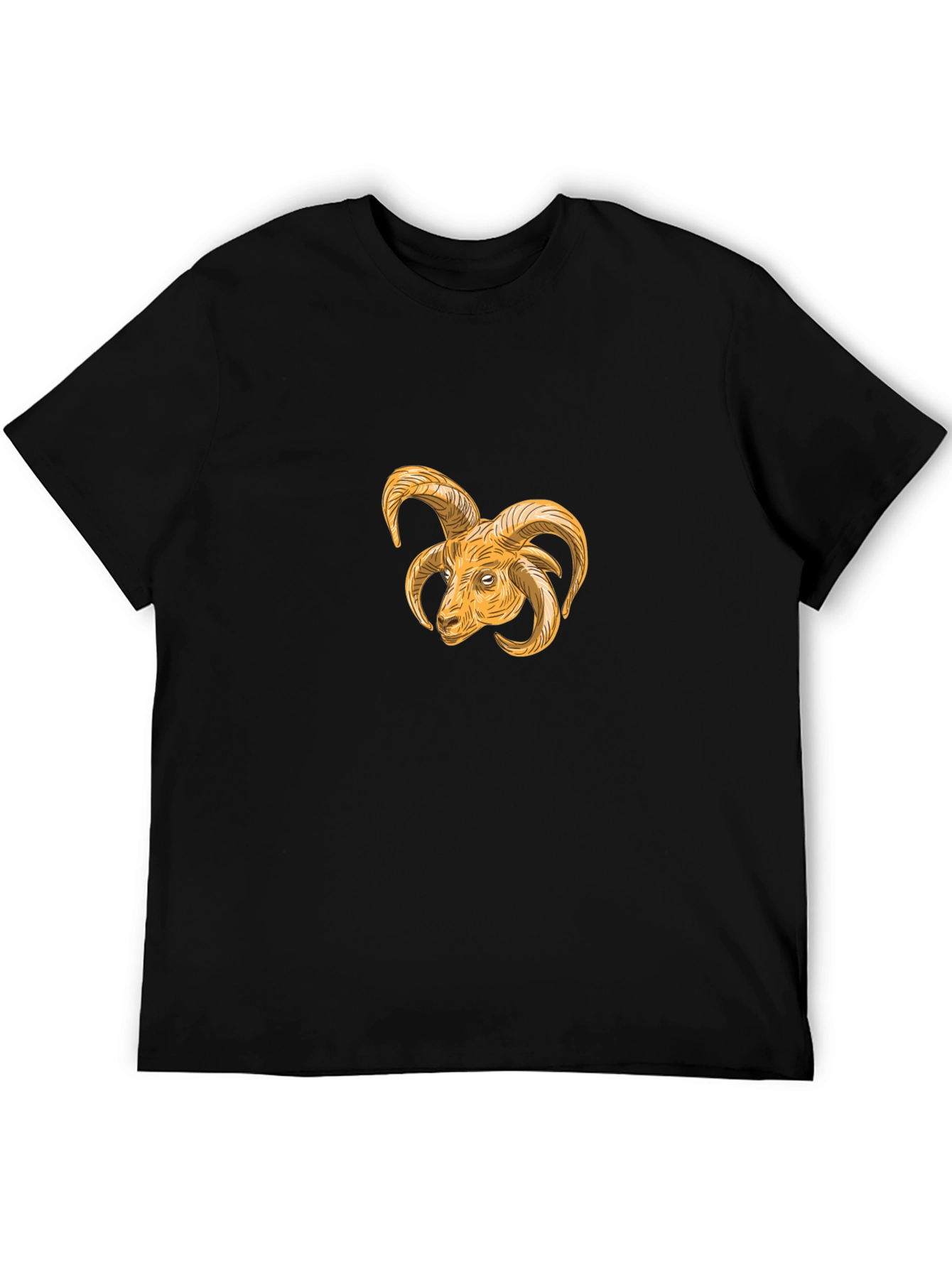 Ram Head Graphic Black T-Shirt