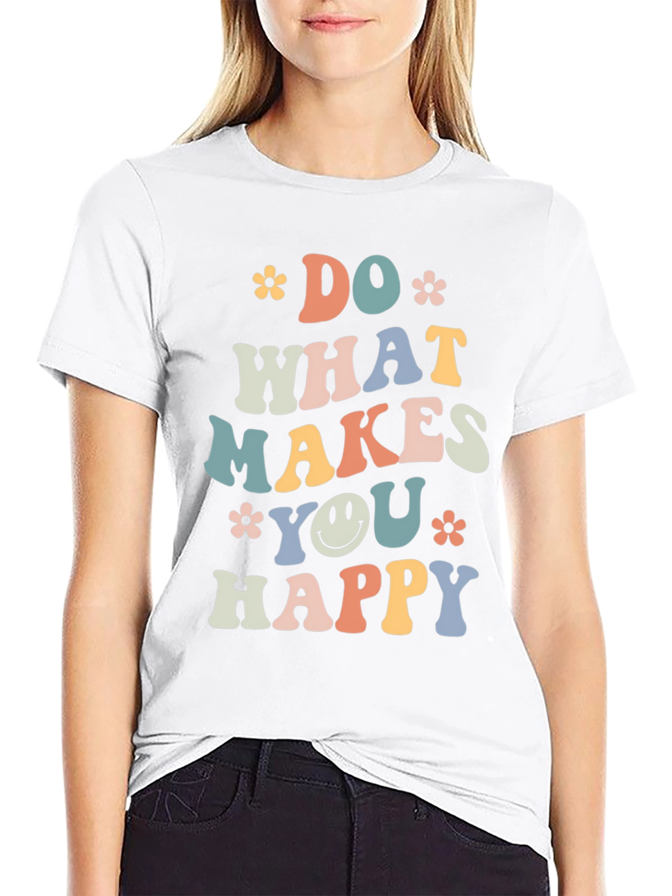 Retro Graphic Tee: Do What Makes You Happy