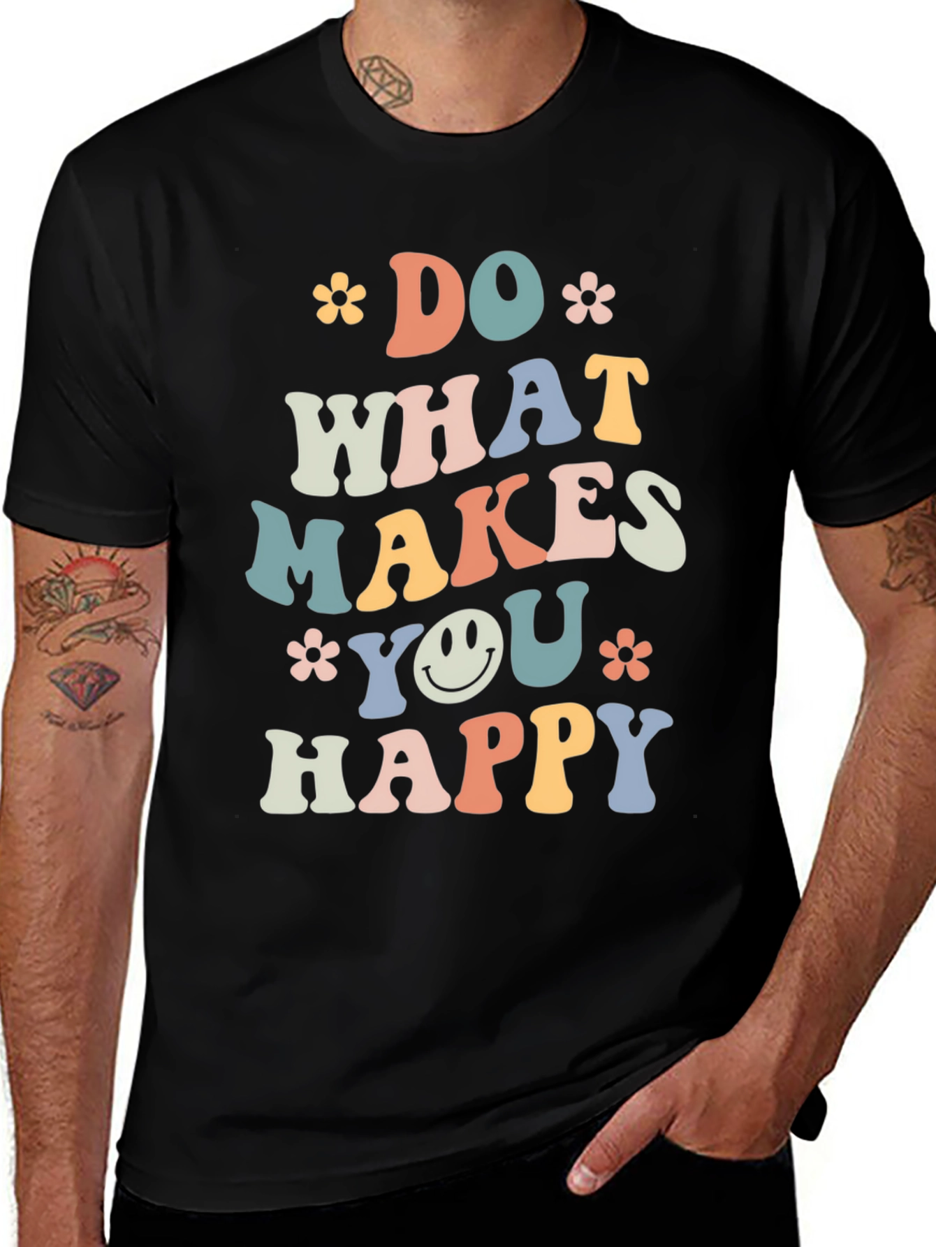 Retro Graphic Tee: Do What Makes You Happy