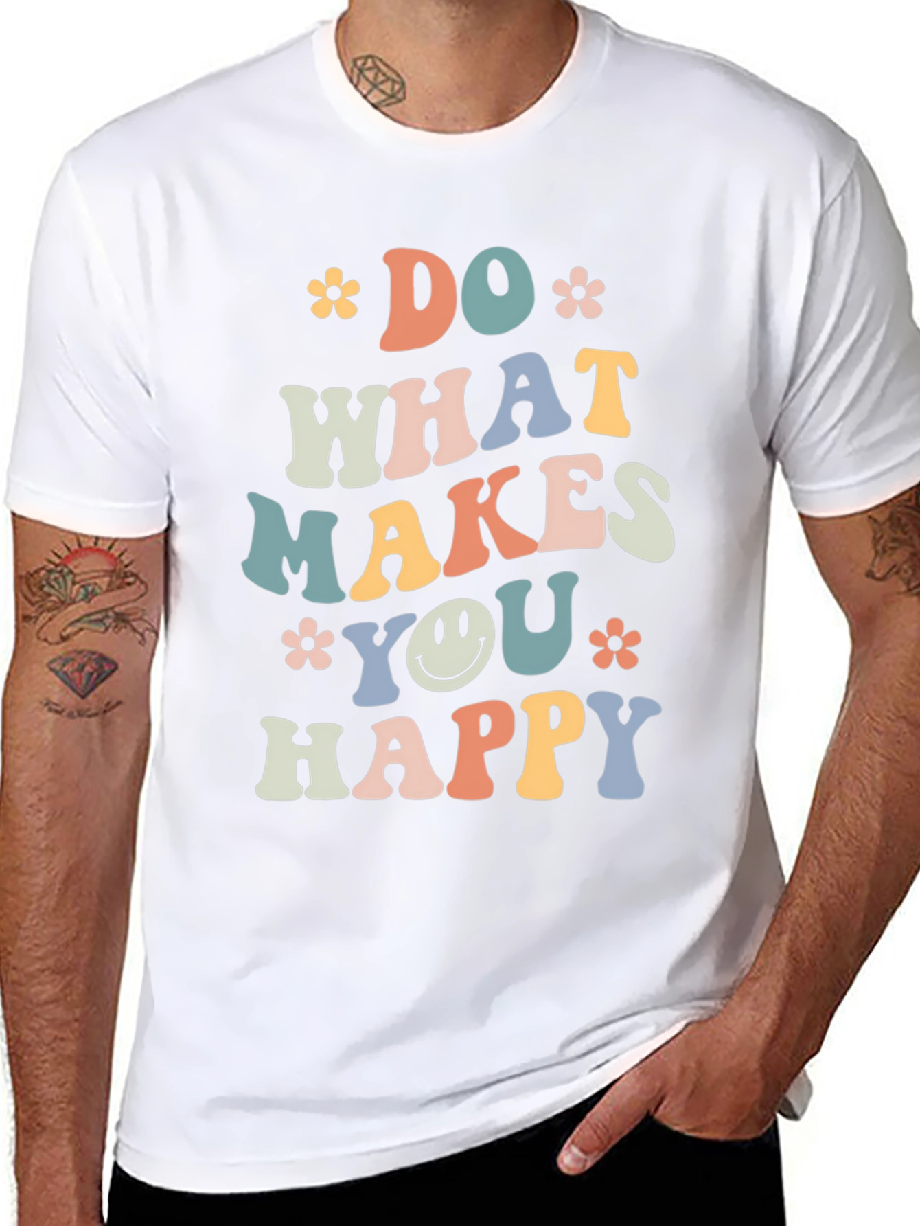 Retro Graphic Tee: Do What Makes You Happy