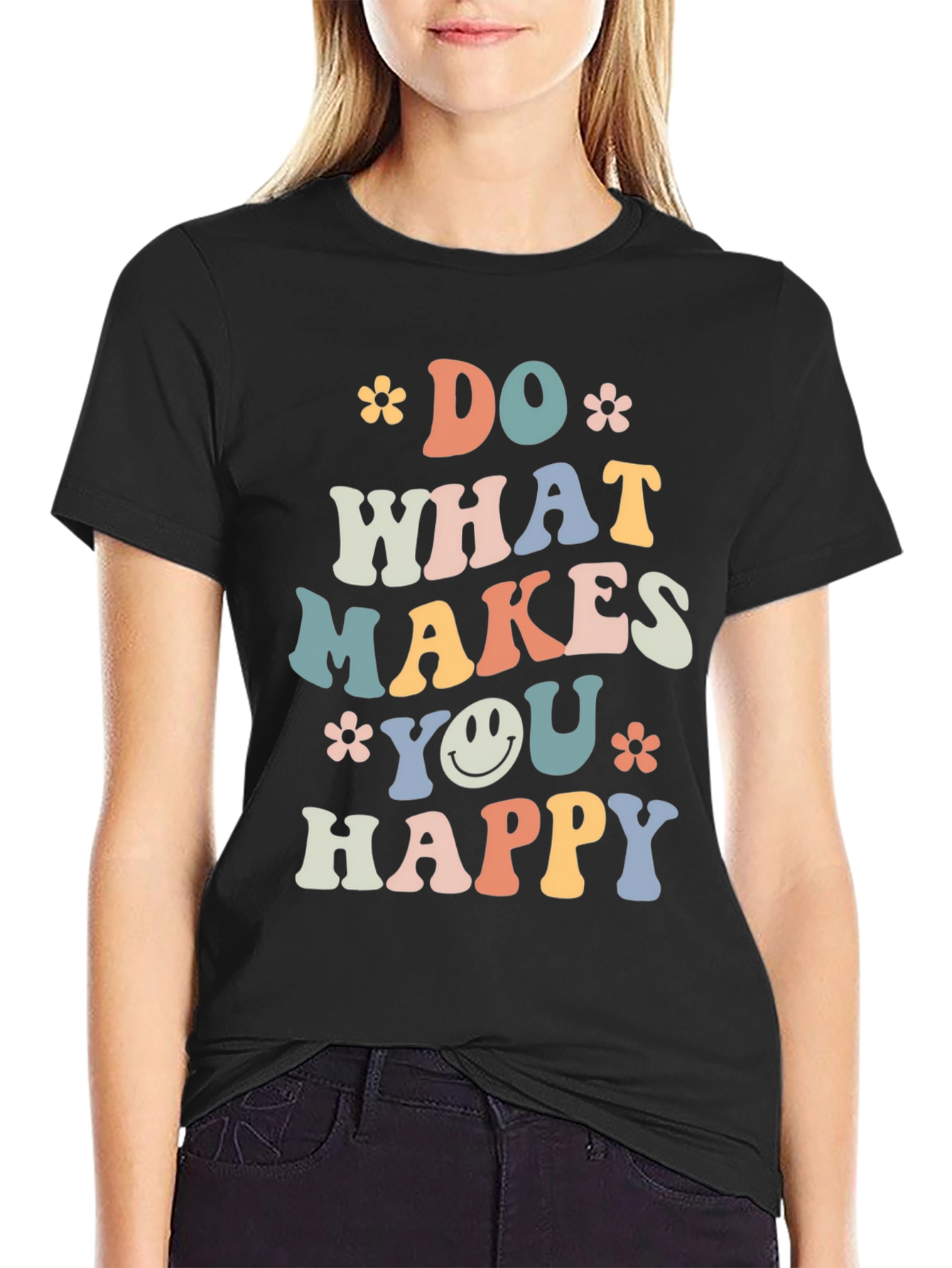 Retro Graphic Tee: Do What Makes You Happy