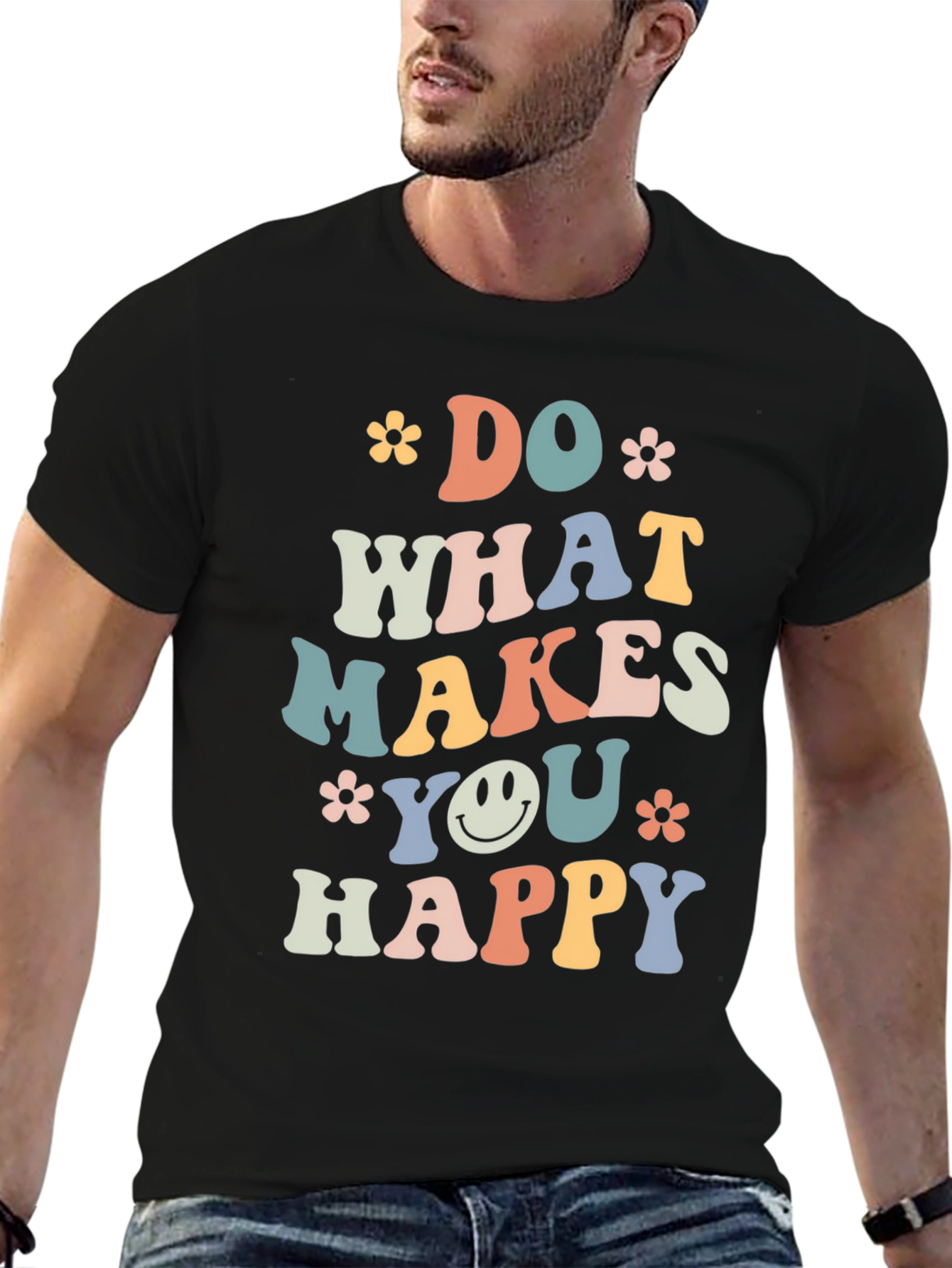 Retro Graphic Tee: Do What Makes You Happy
