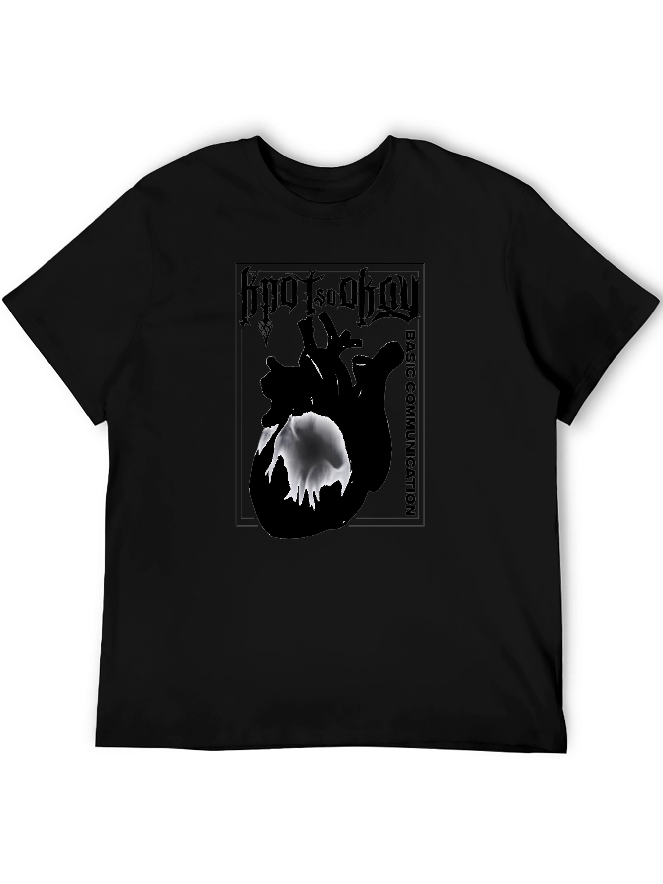 Basic Communication Heart Graphic T-Shirt