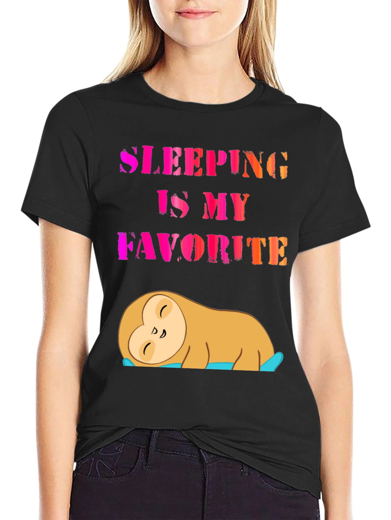 Sleeping Sloth Graphic Tee