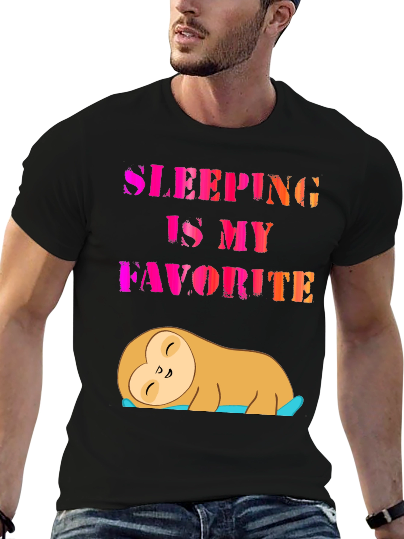 Sleeping Sloth Graphic Tee
