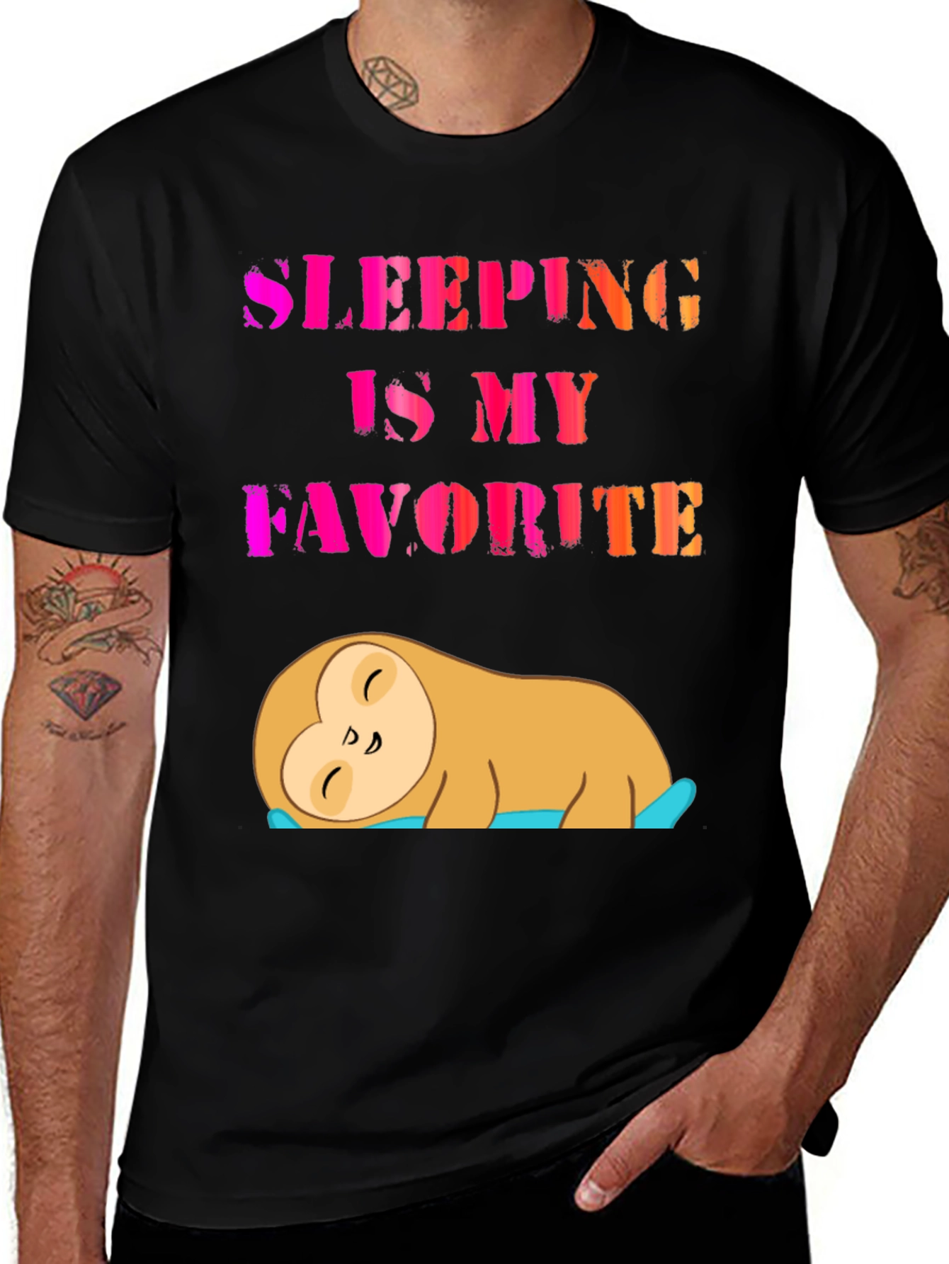 Sleeping Sloth Graphic Tee