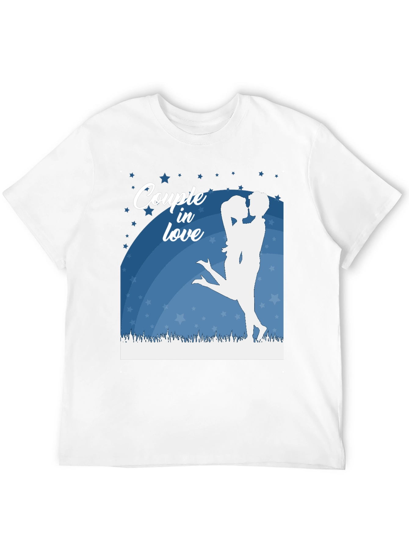 Couple In Love Graphic Tee - Black Cotton Shirt