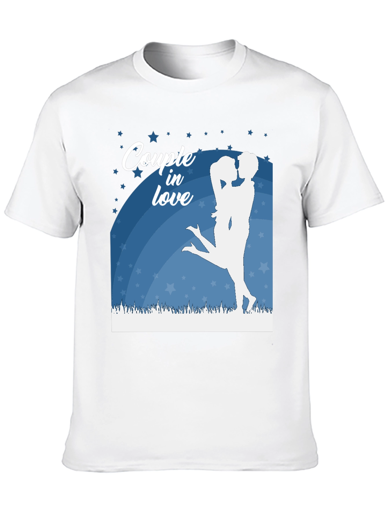 Couple In Love Graphic Tee - Black Cotton Shirt