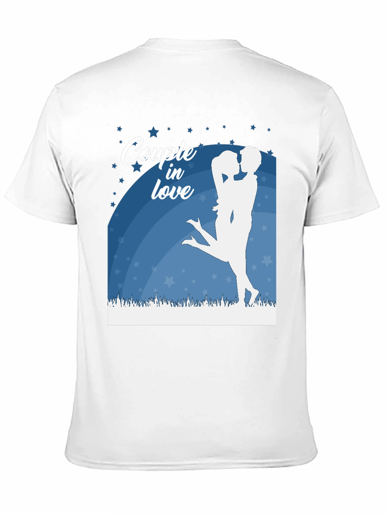 Couple In Love Graphic Tee - Black Cotton Shirt