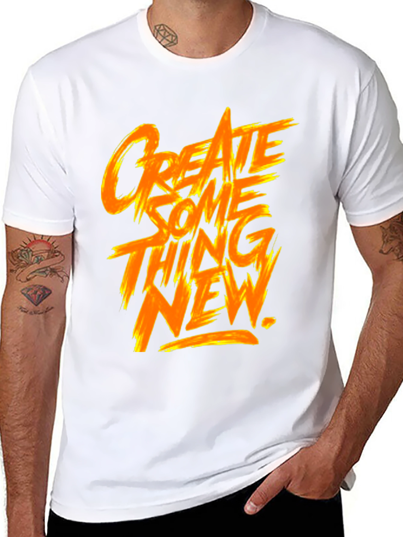 Create Something New Graphic Tee - Black