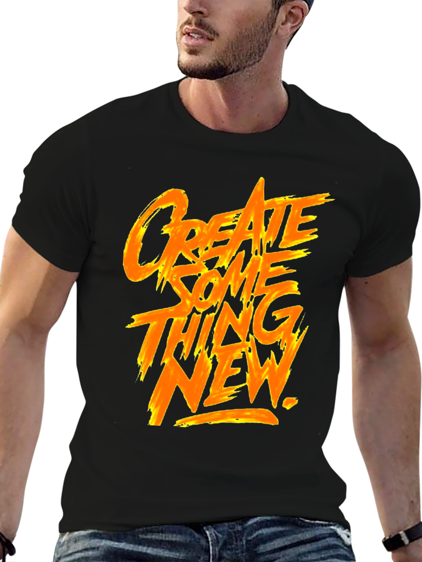 Create Something New Graphic Tee - Black