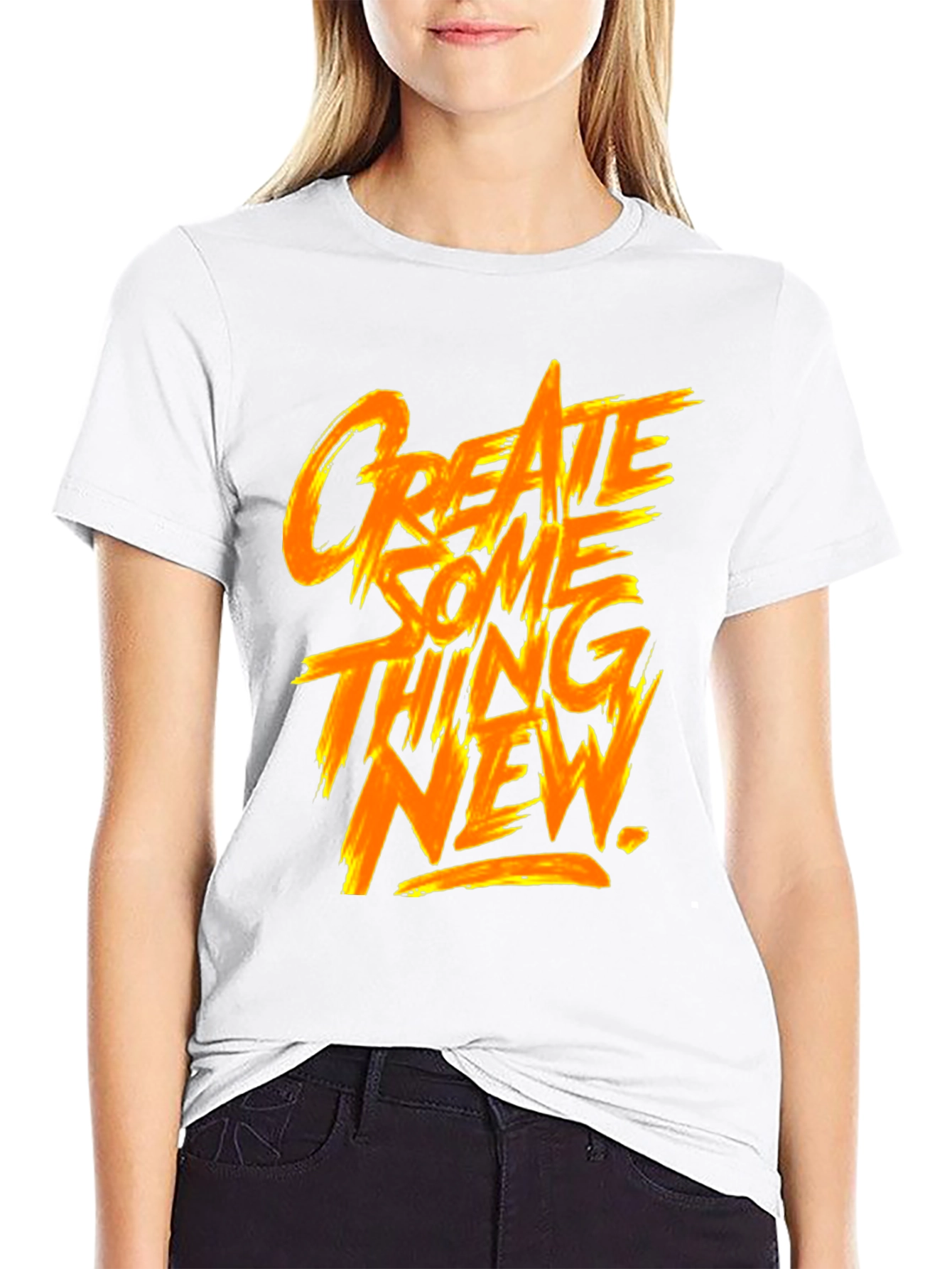 Create Something New Graphic Tee - Black