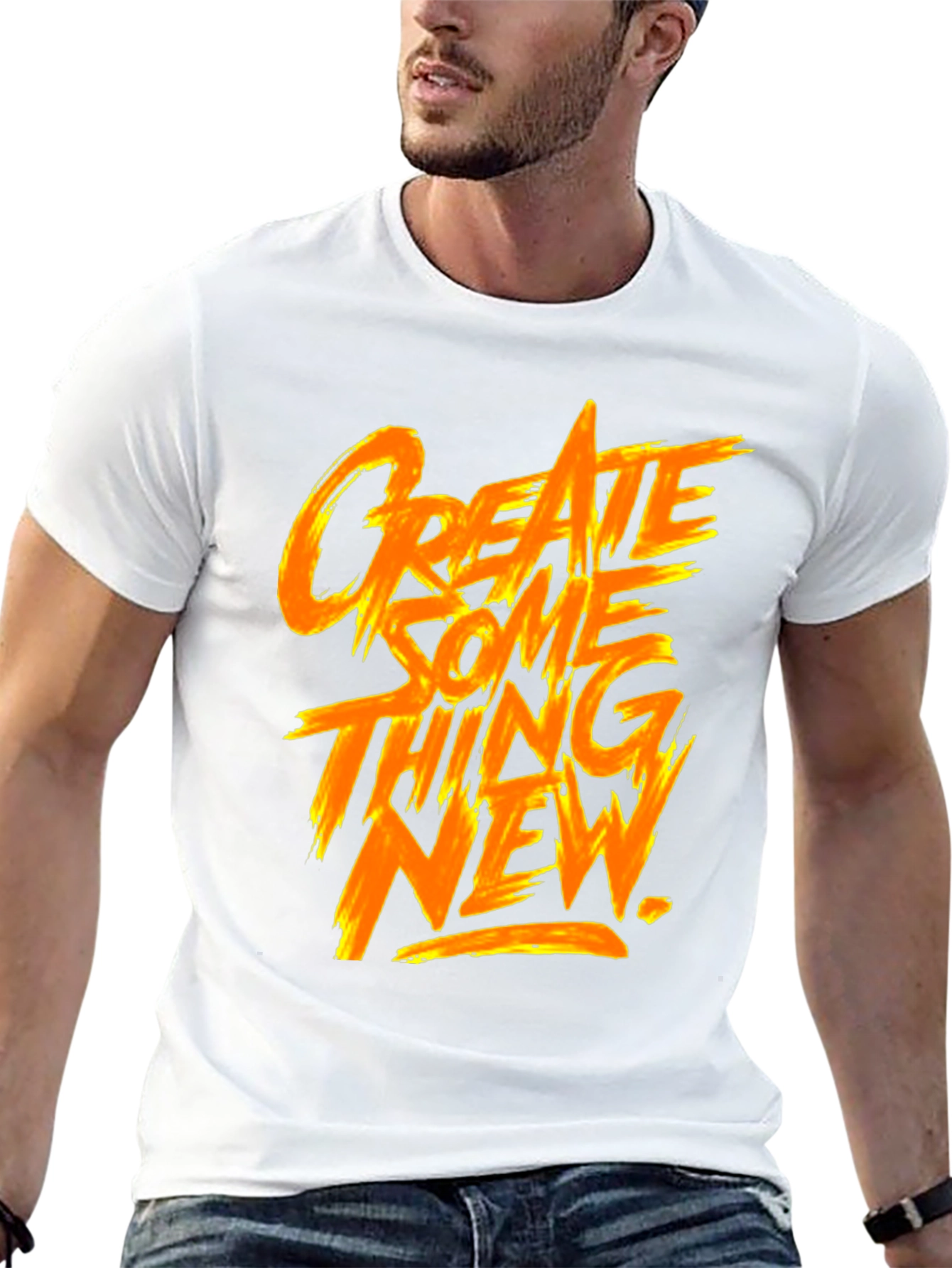 Create Something New Graphic Tee - Black