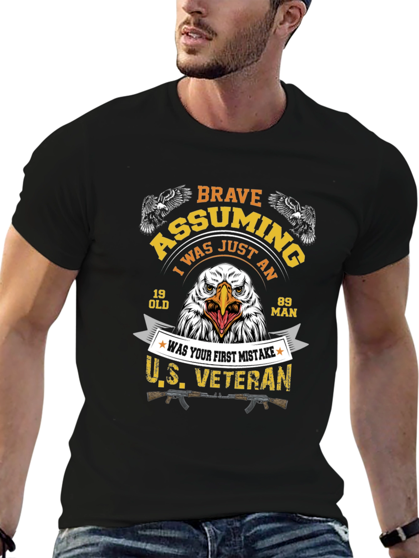 Brave Assuming Veteran Graphic T-Shirt