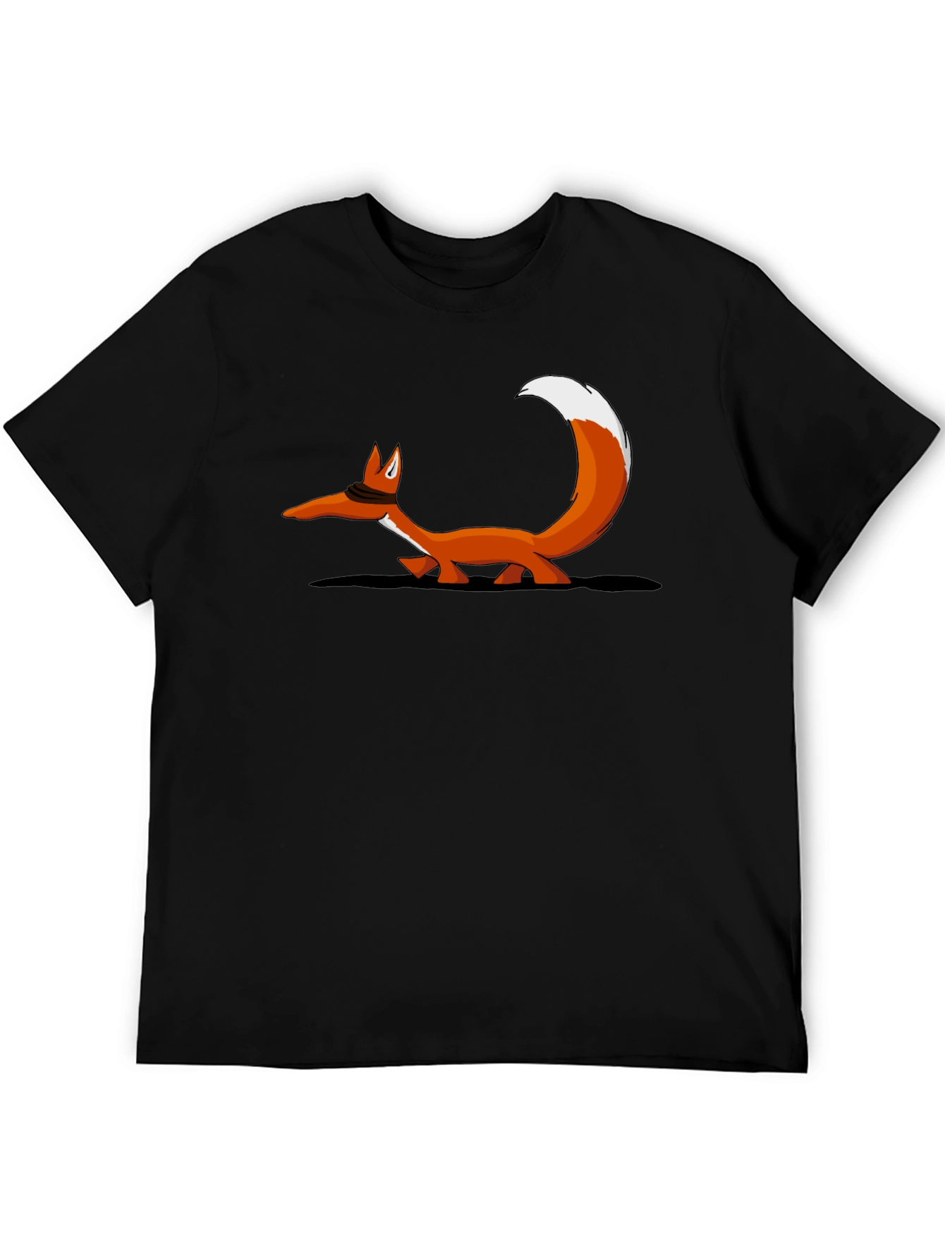 Fox Graphic T-Shirt - Black Crew Neck Tee