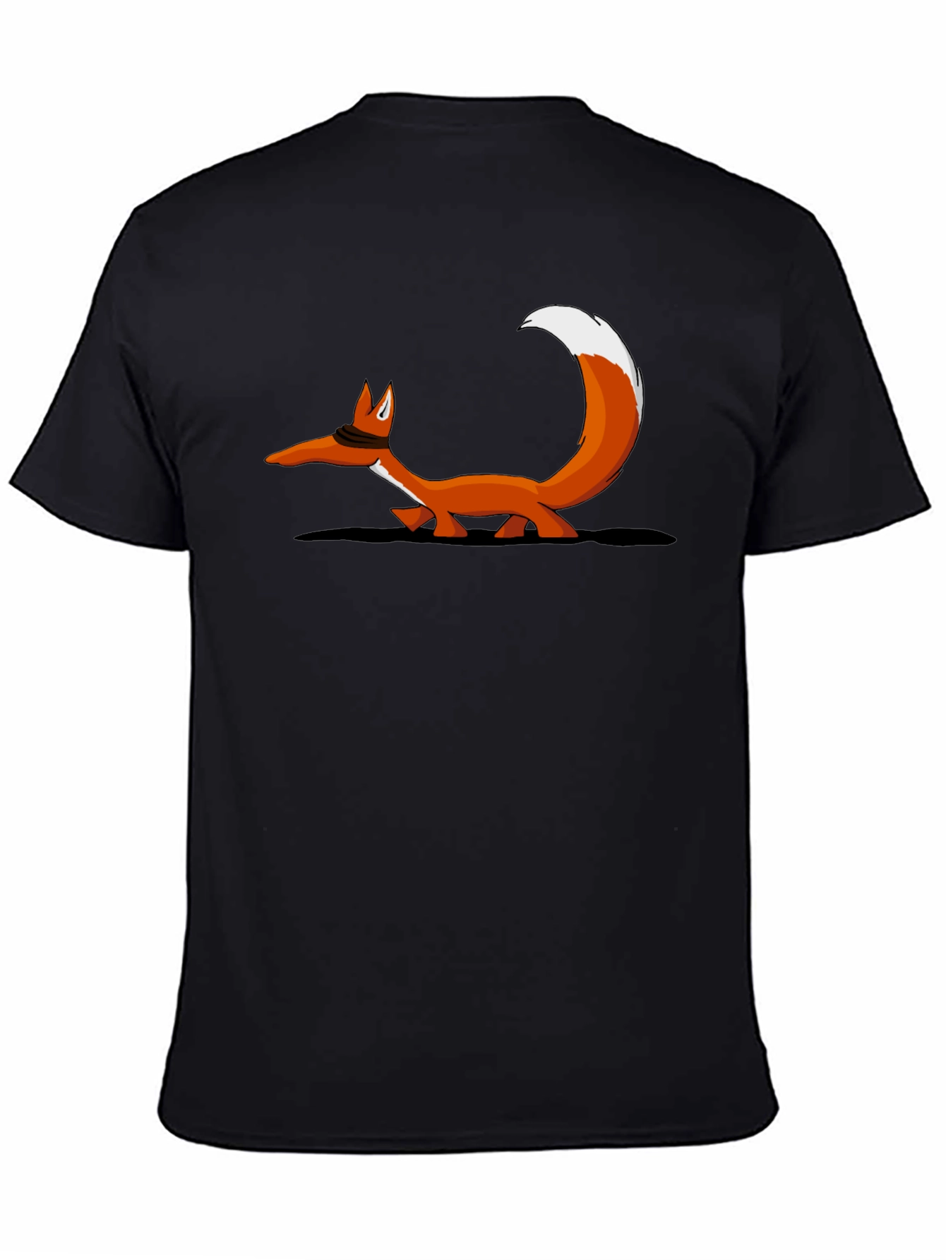Fox Graphic T-Shirt - Black Crew Neck Tee