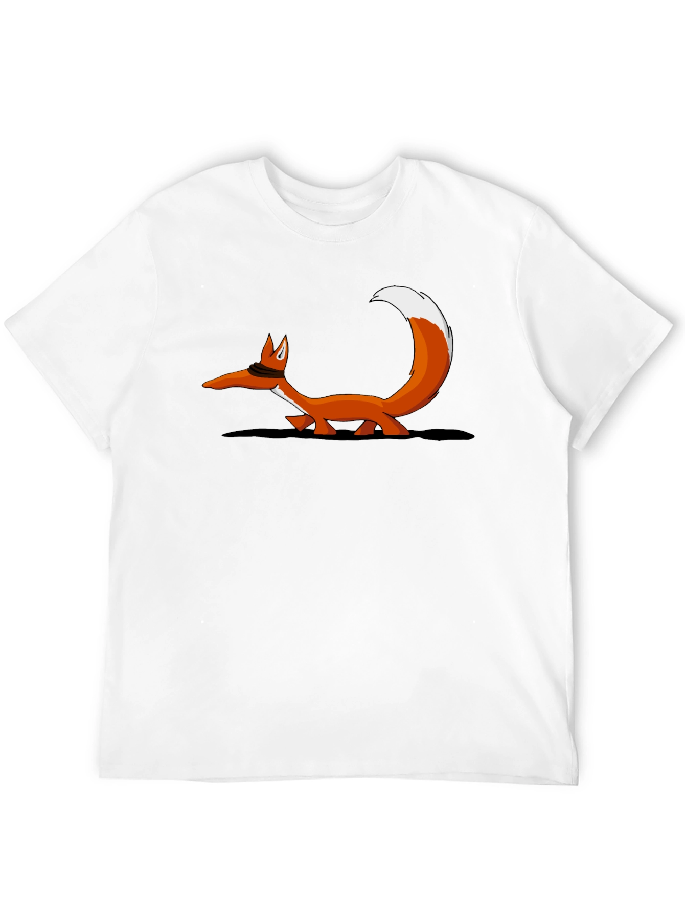 Fox Graphic T-Shirt - Black Crew Neck Tee