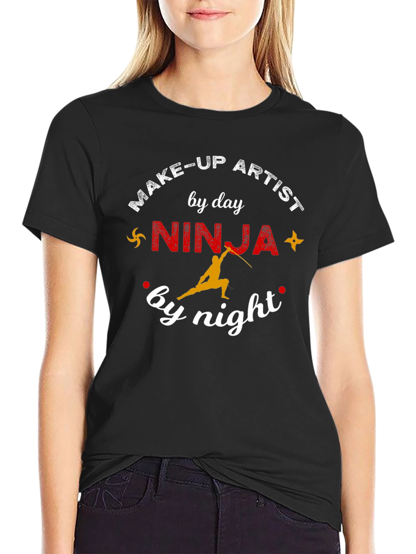 Make-Up Artist Ninja Graphic T-Shirt