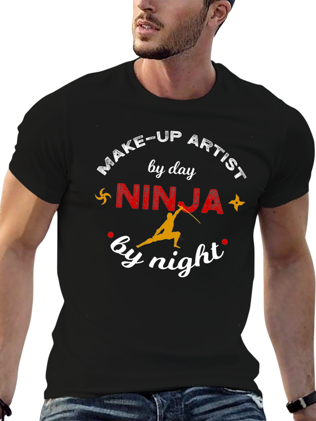 Make-Up Artist Ninja Graphic T-Shirt