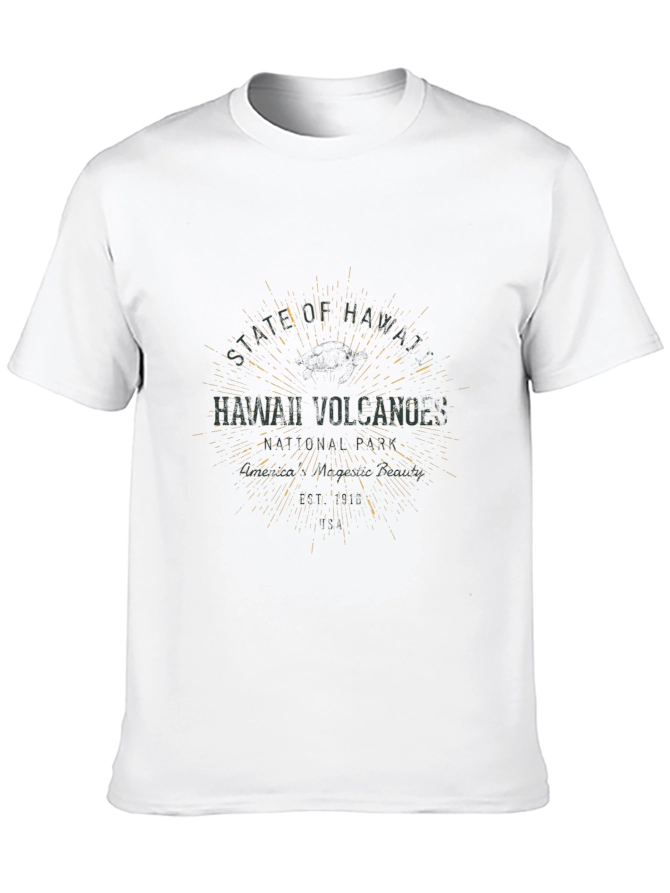 Hawaii Volcanoes Graphic T-Shirt - Black