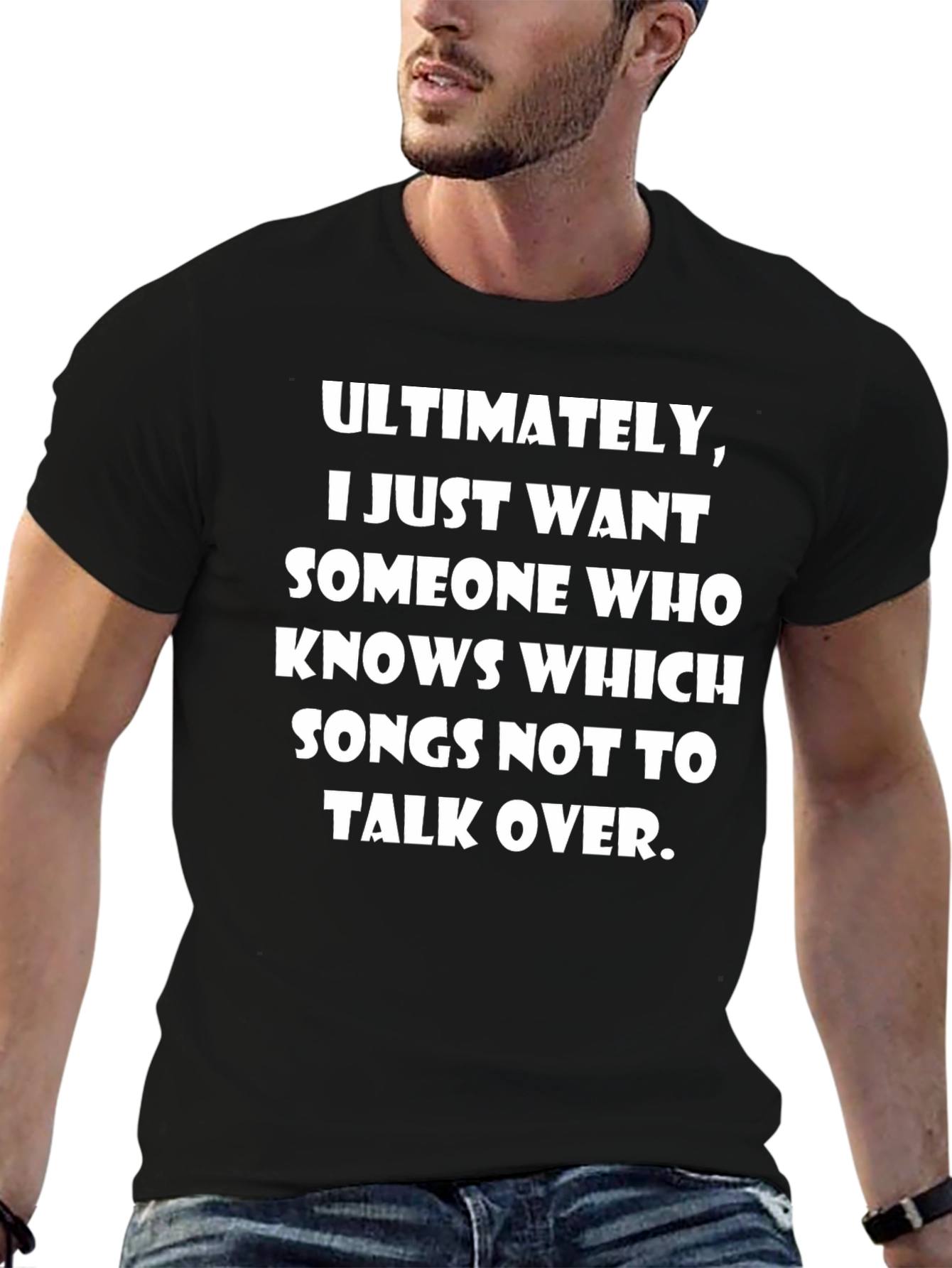 Humorous Slogan T-Shirt: Songs Not to Talk Over