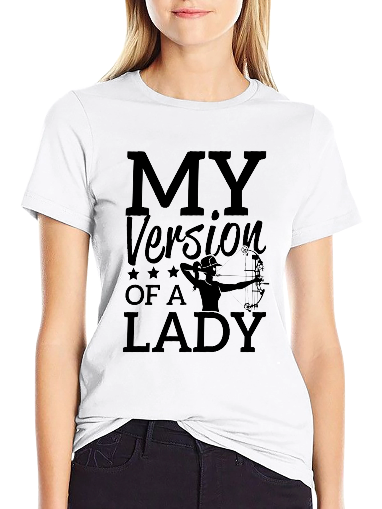 Archery Lady T-Shirt - Black