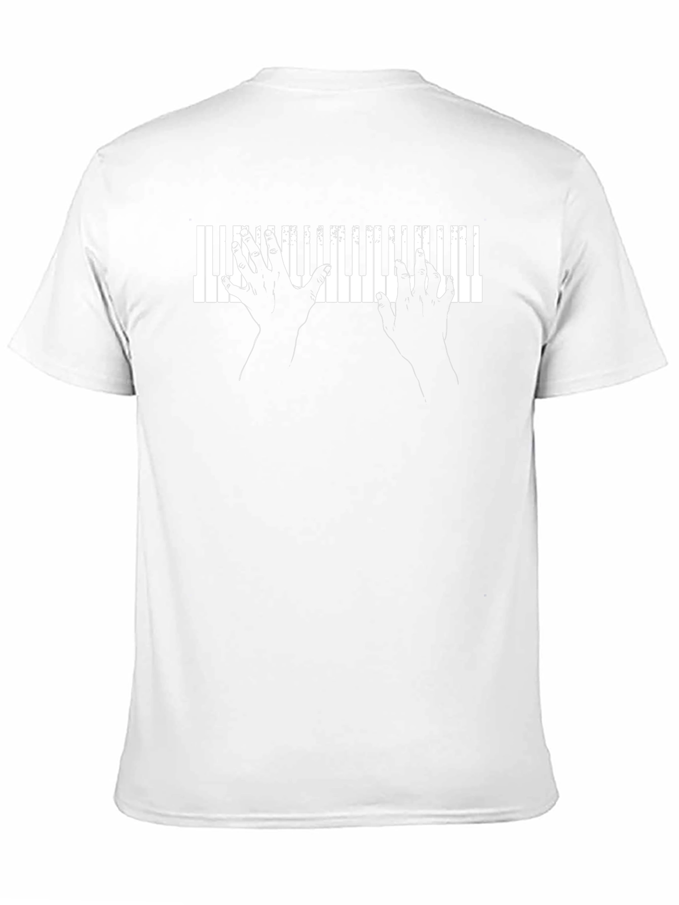 Piano Hands Black T-Shirt Music Lover Tee