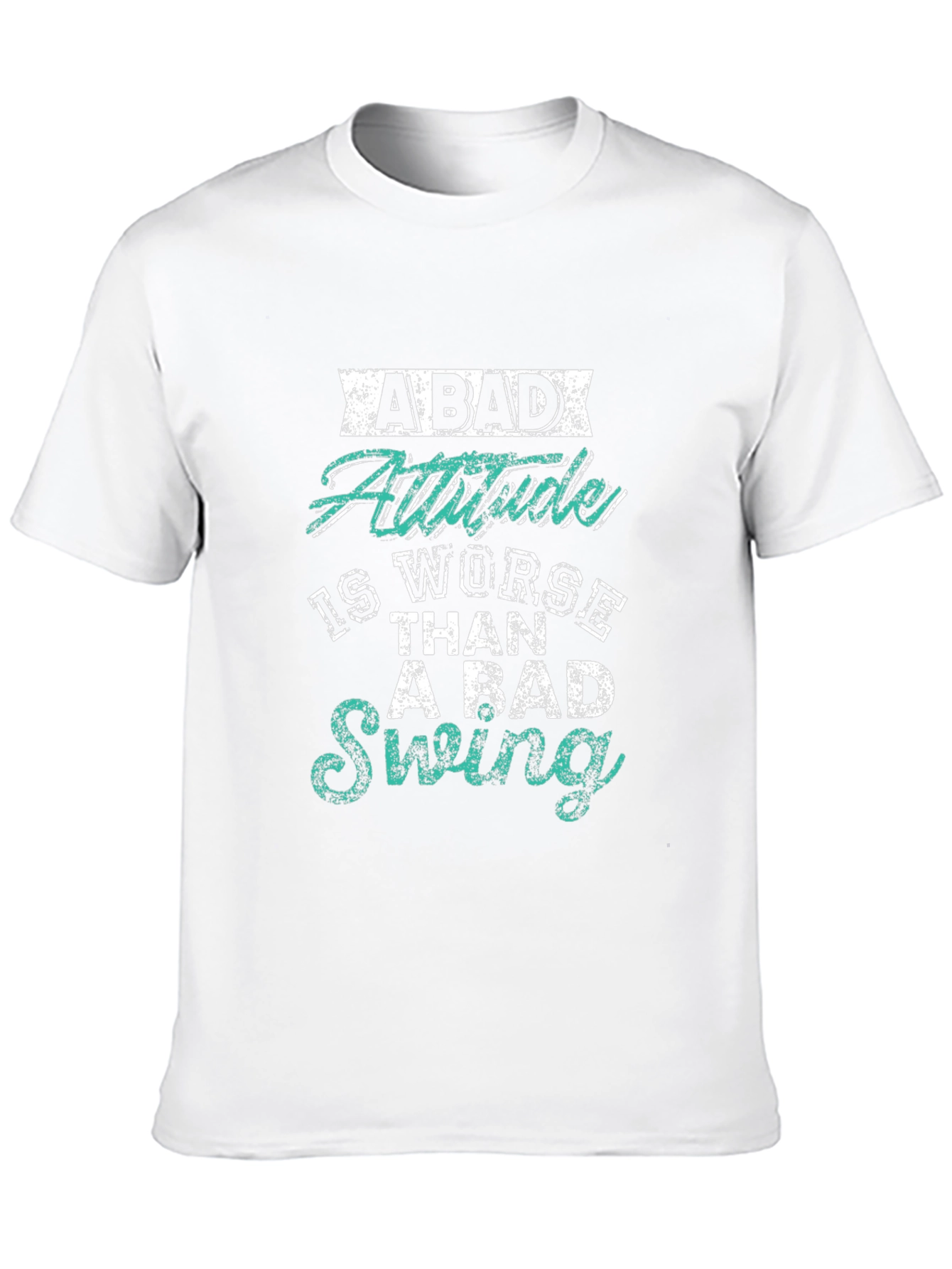 Bad Attitude Worse Than Bad Swing Black T-Shirt