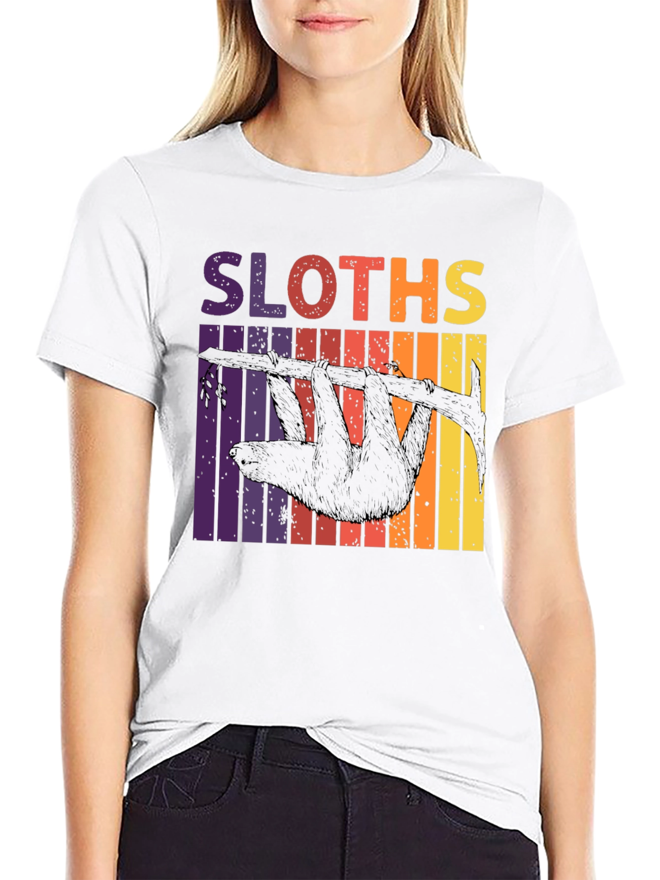 Retro Sloth T-Shirt - Hanging Around in Style!