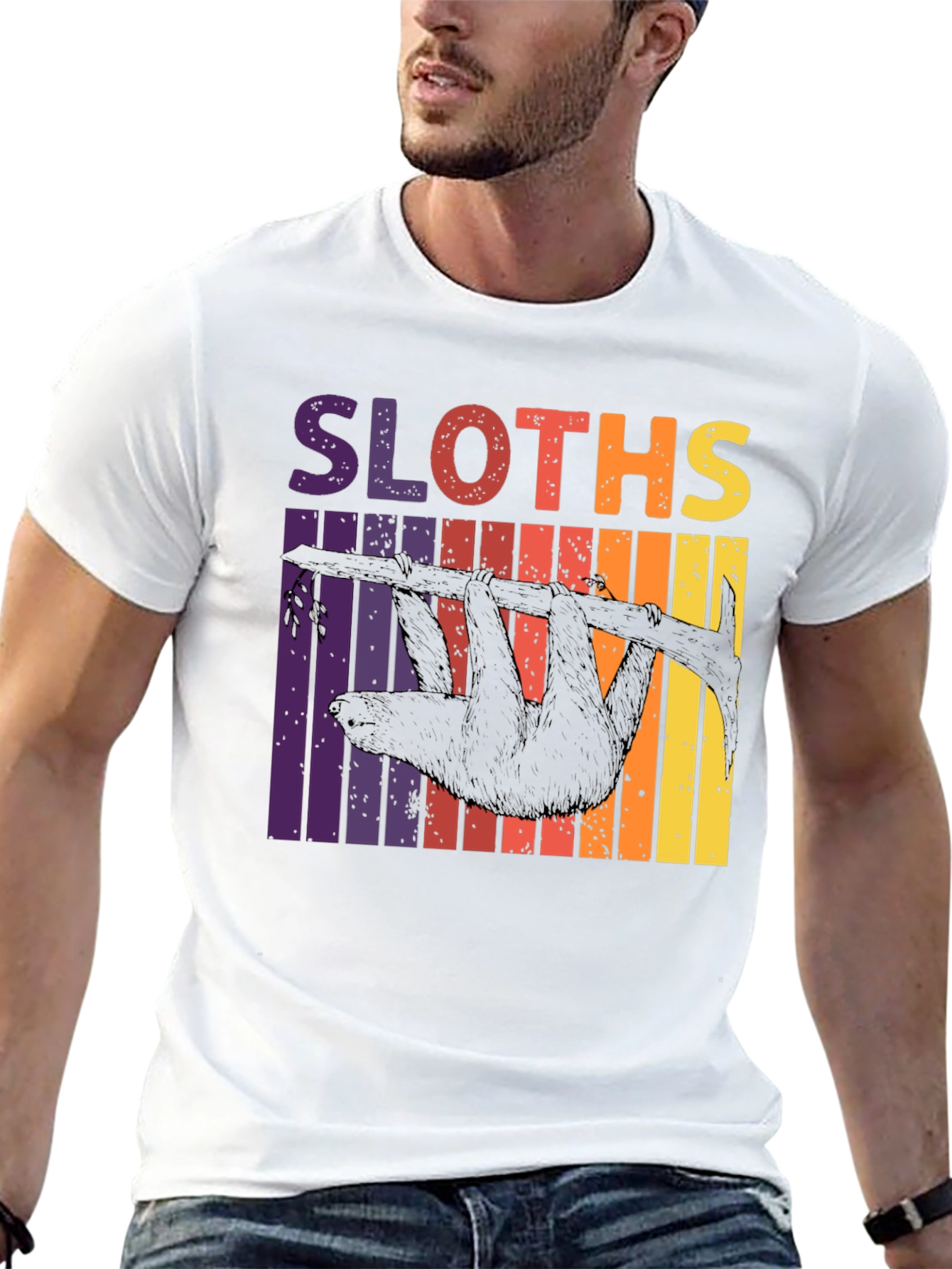 Retro Sloth T-Shirt - Hanging Around in Style!