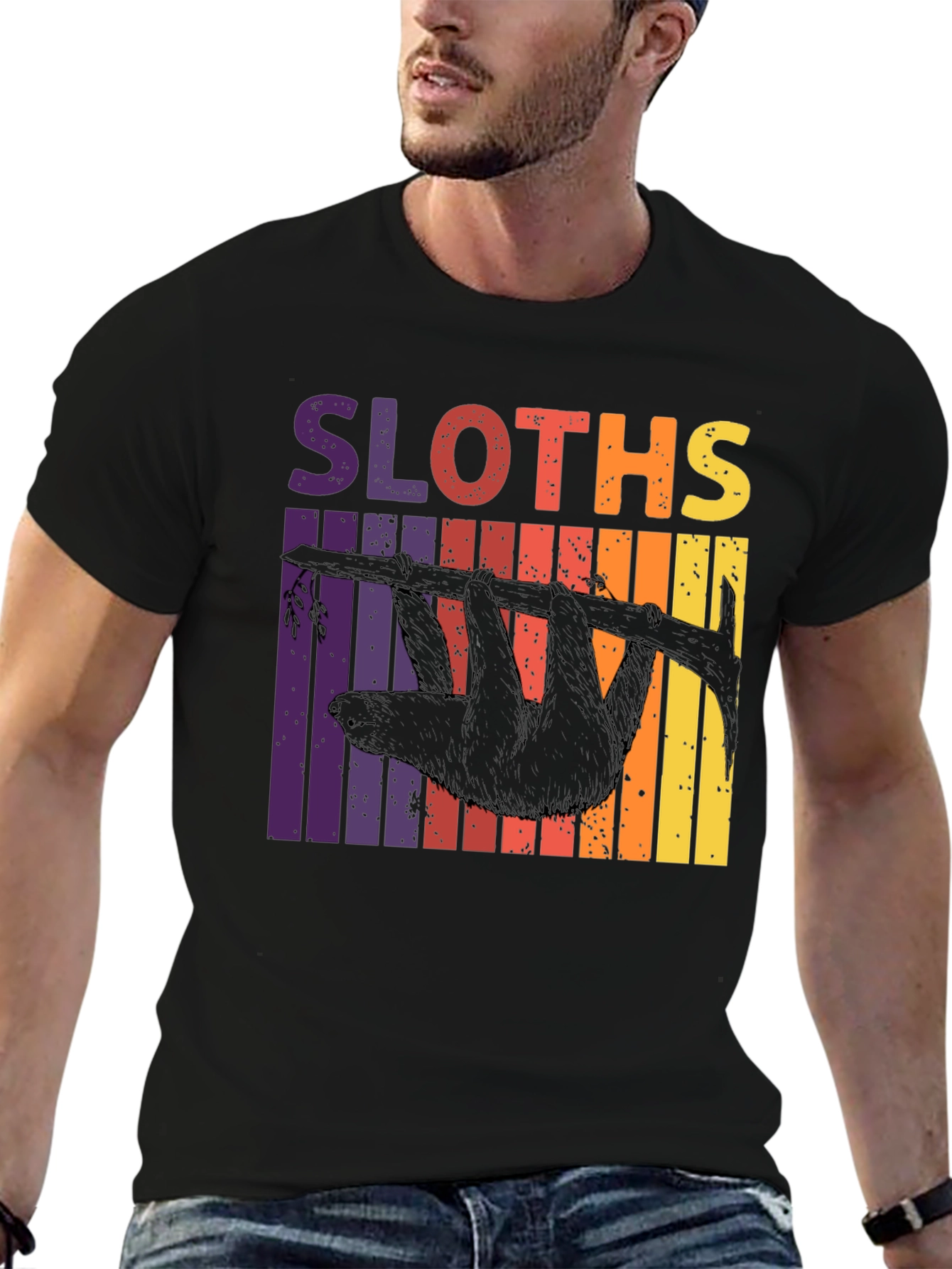 Retro Sloth T-Shirt - Hanging Around in Style!
