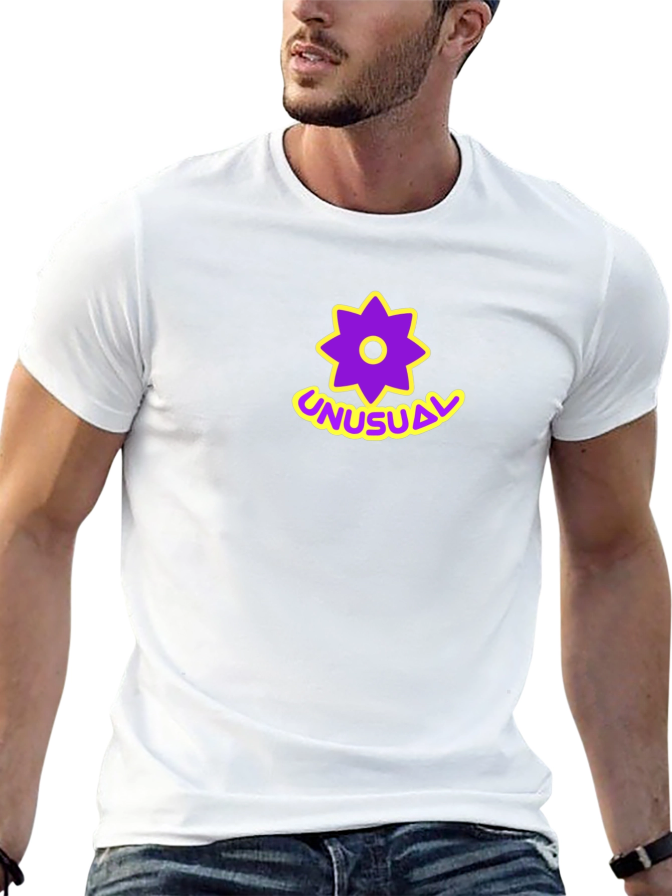 Unusual Star Graphic Black T-Shirt
