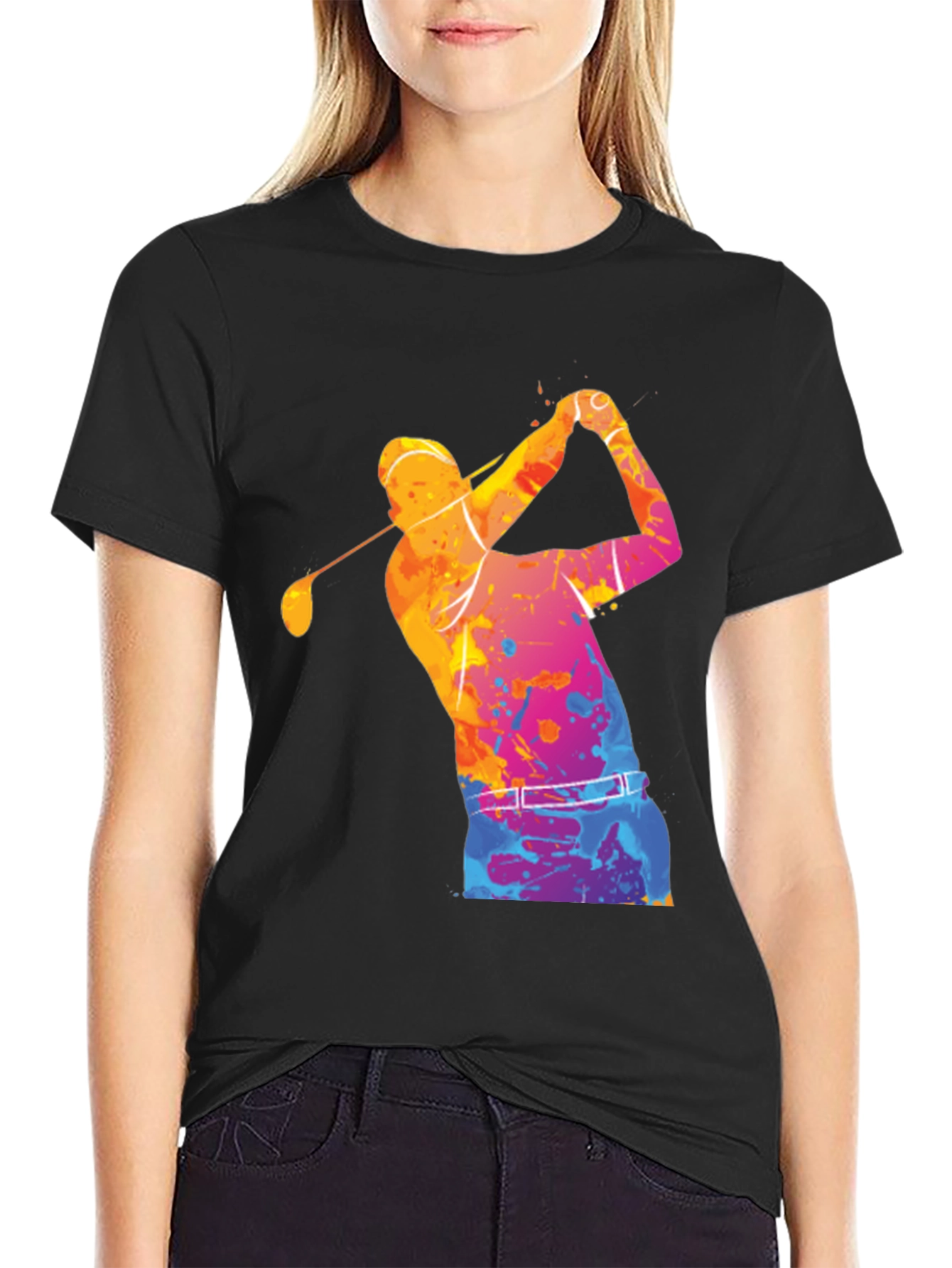 Abstract Watercolor Golf T-Shirt