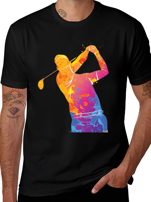 Abstract Watercolor Golf T-Shirt