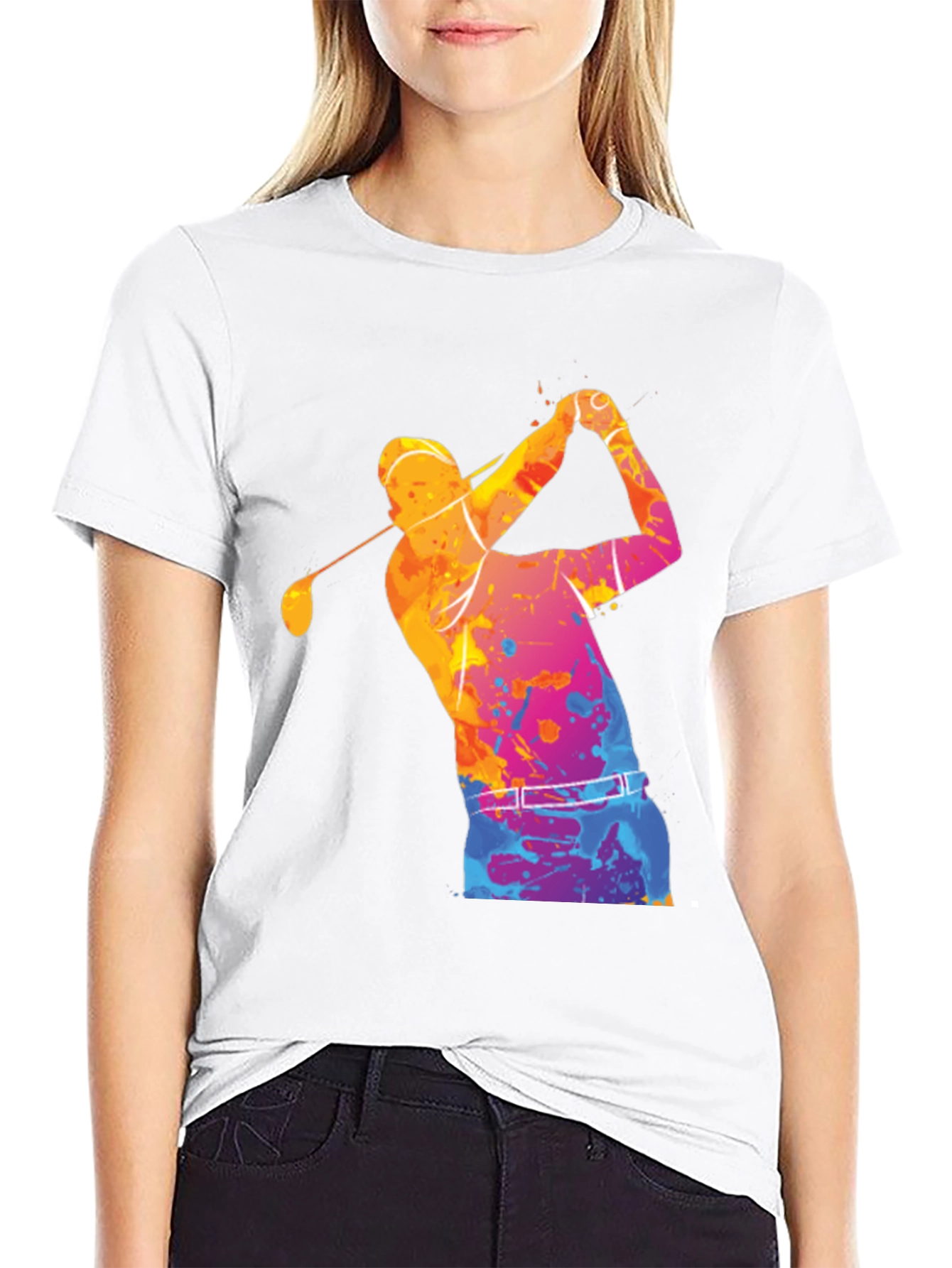 Abstract Watercolor Golf T-Shirt