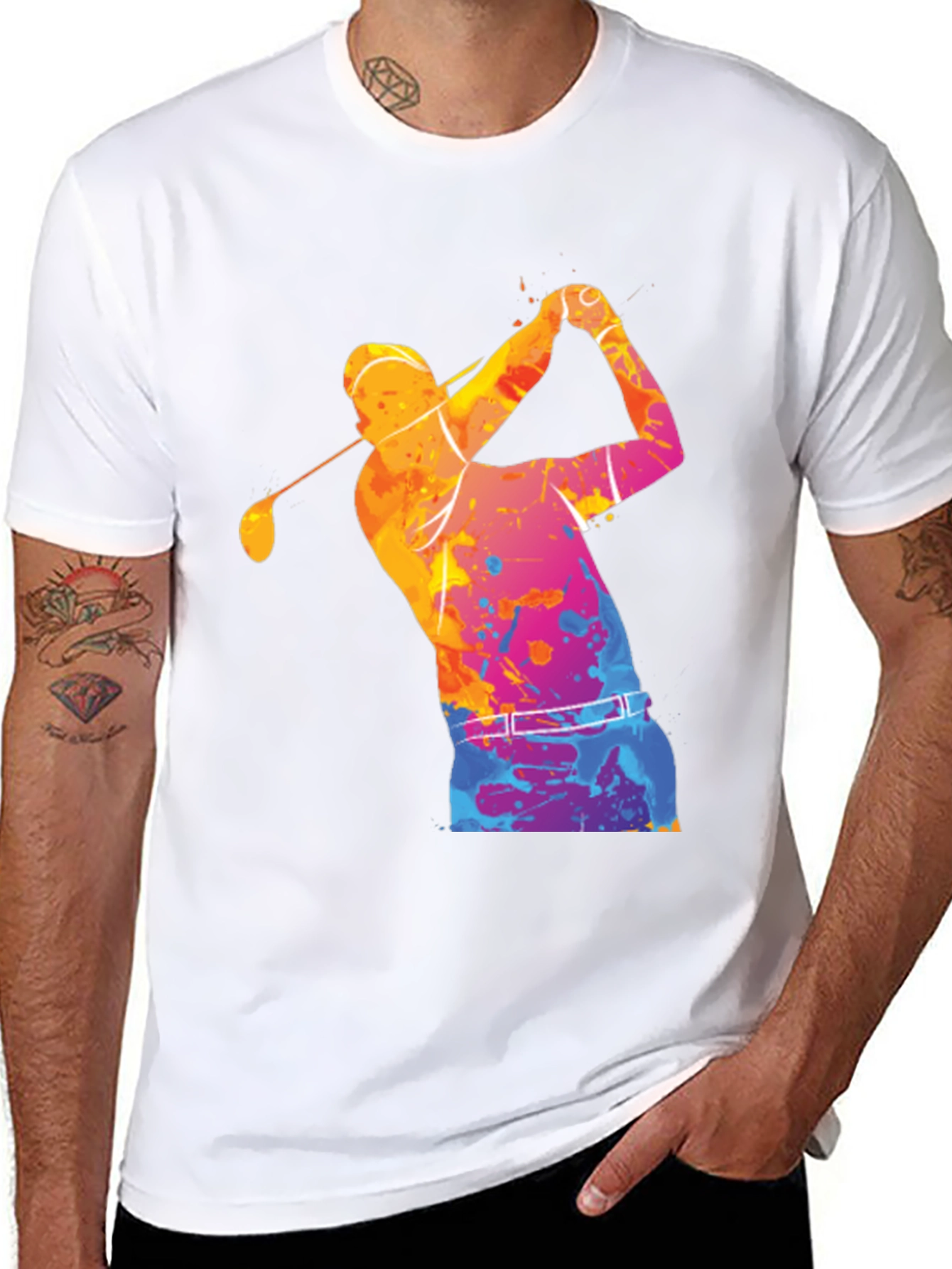 Abstract Watercolor Golf T-Shirt