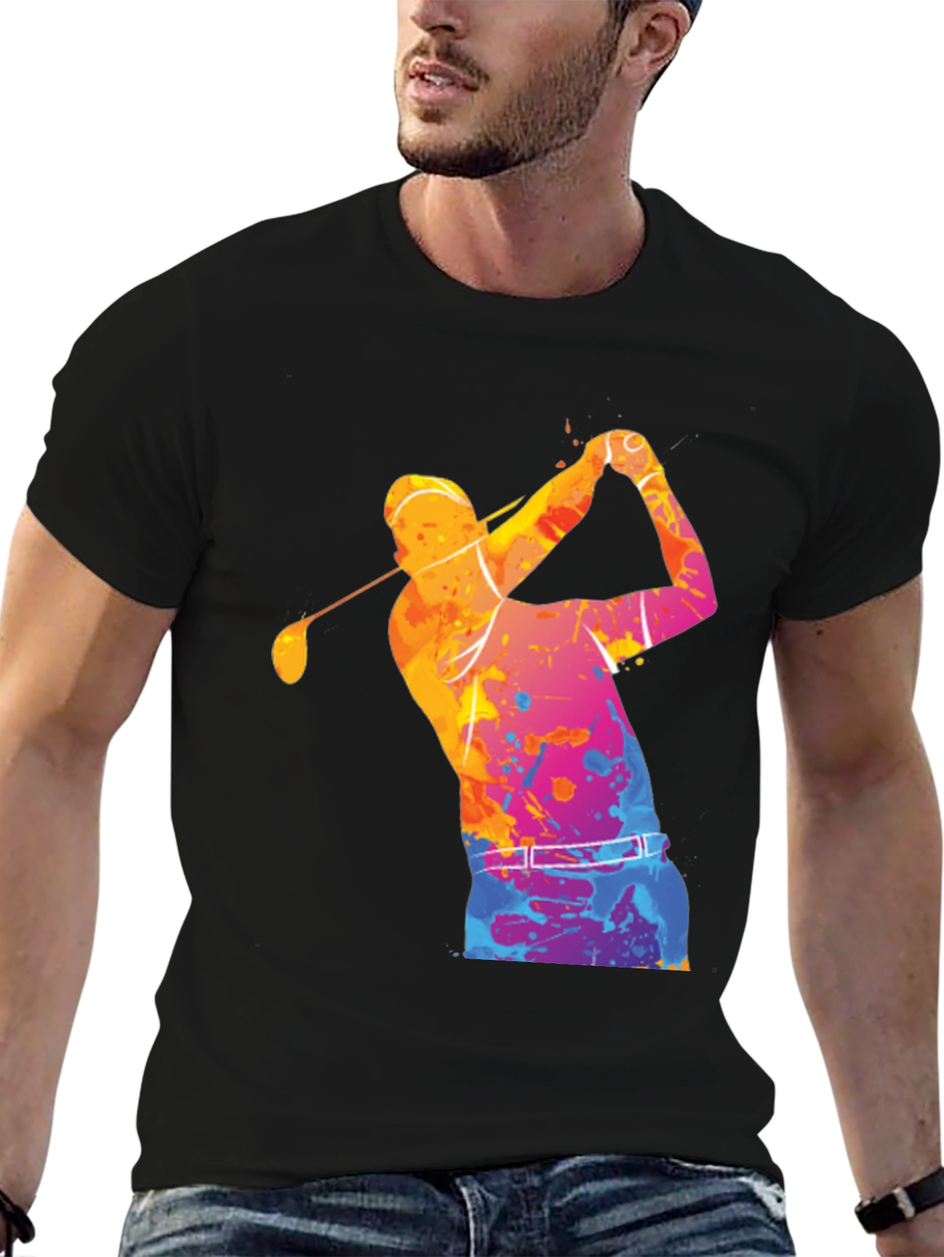 Abstract Watercolor Golf T-Shirt