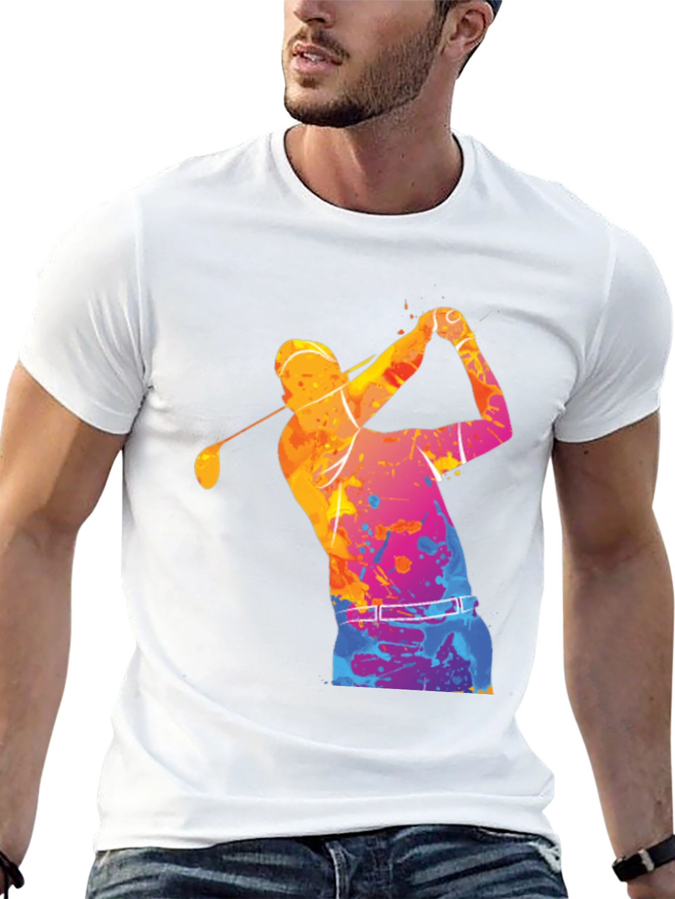 Abstract Watercolor Golf T-Shirt