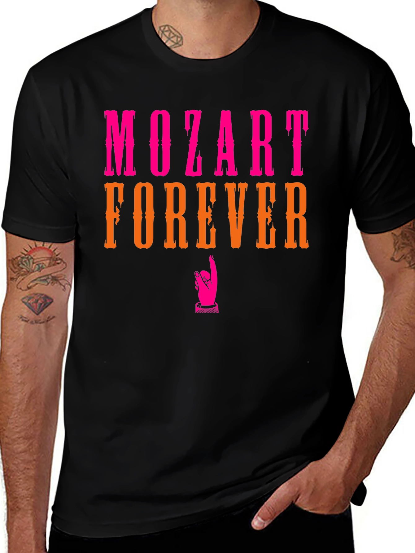 Mozart Forever Graphic Tee - Music Lover T-Shirt