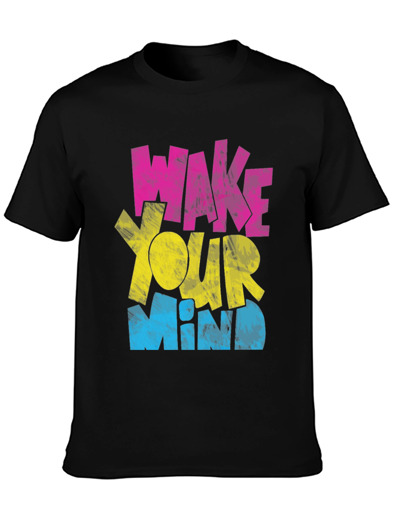 Wake Your Mind Graphic Print Mens T-Shirt